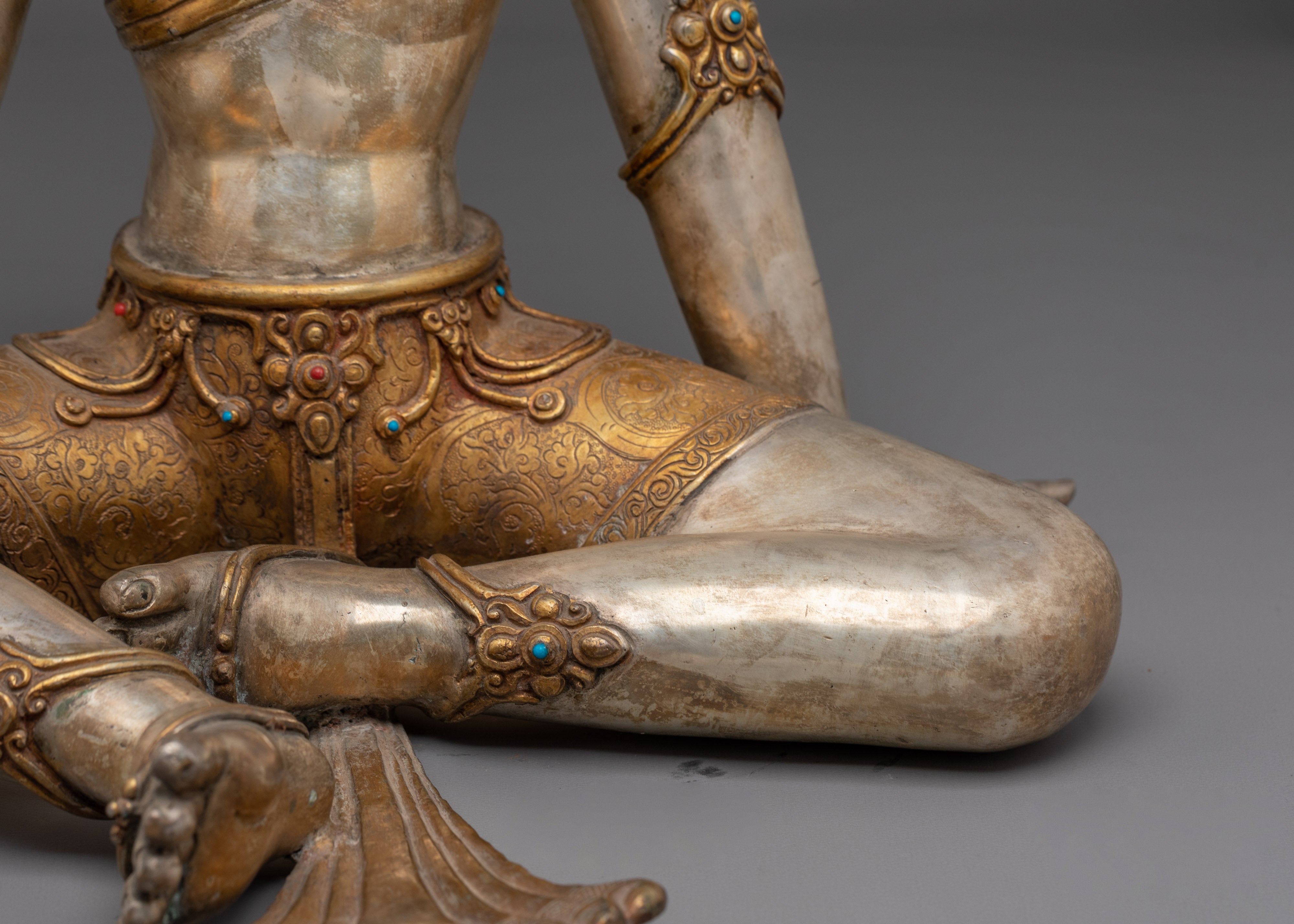 Parvati Copper Gold Plated Statue | Gold & Silver Plating