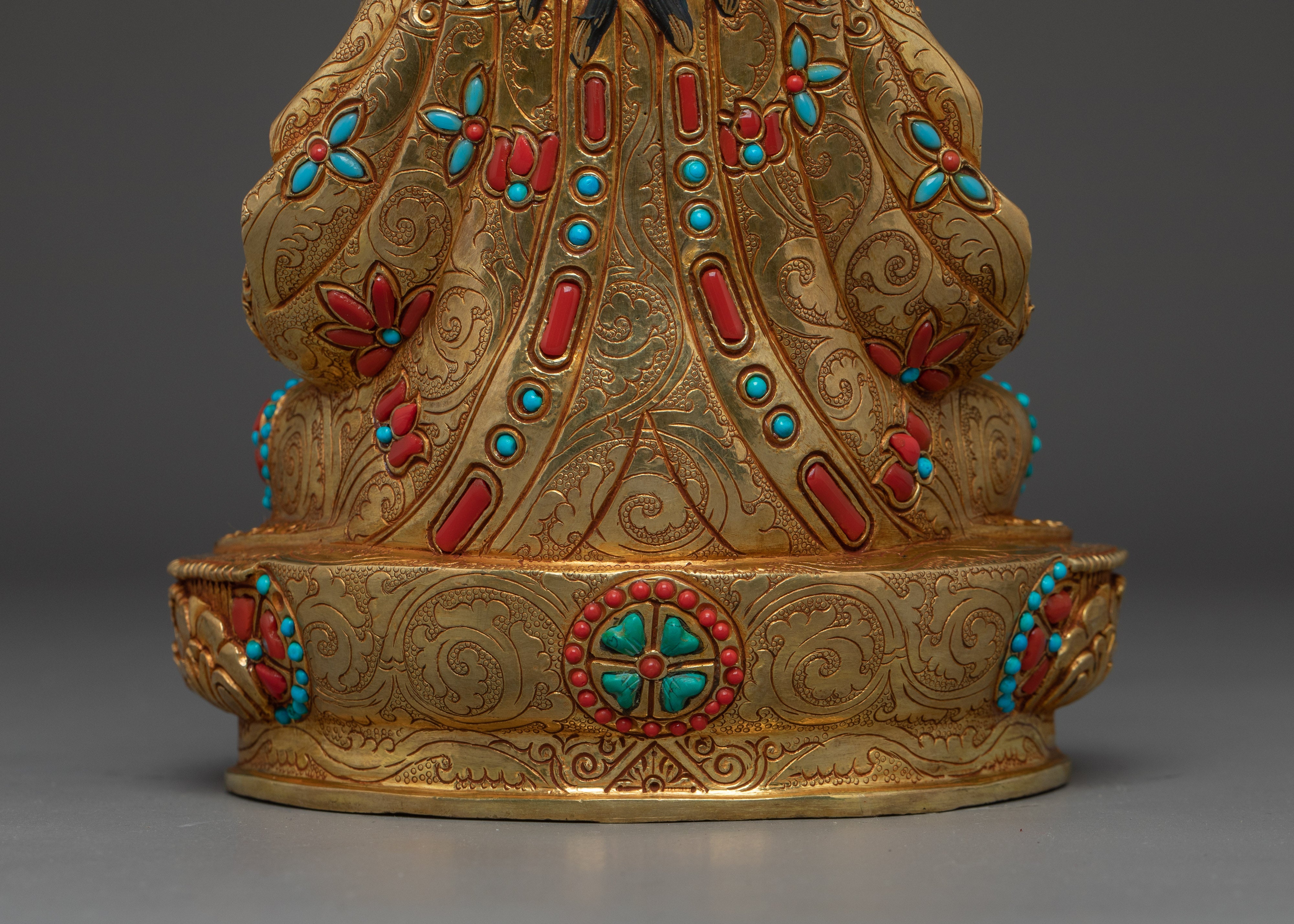 Guru Tsokye Dorje Golden Statue | Manifestation of Padmasambhava