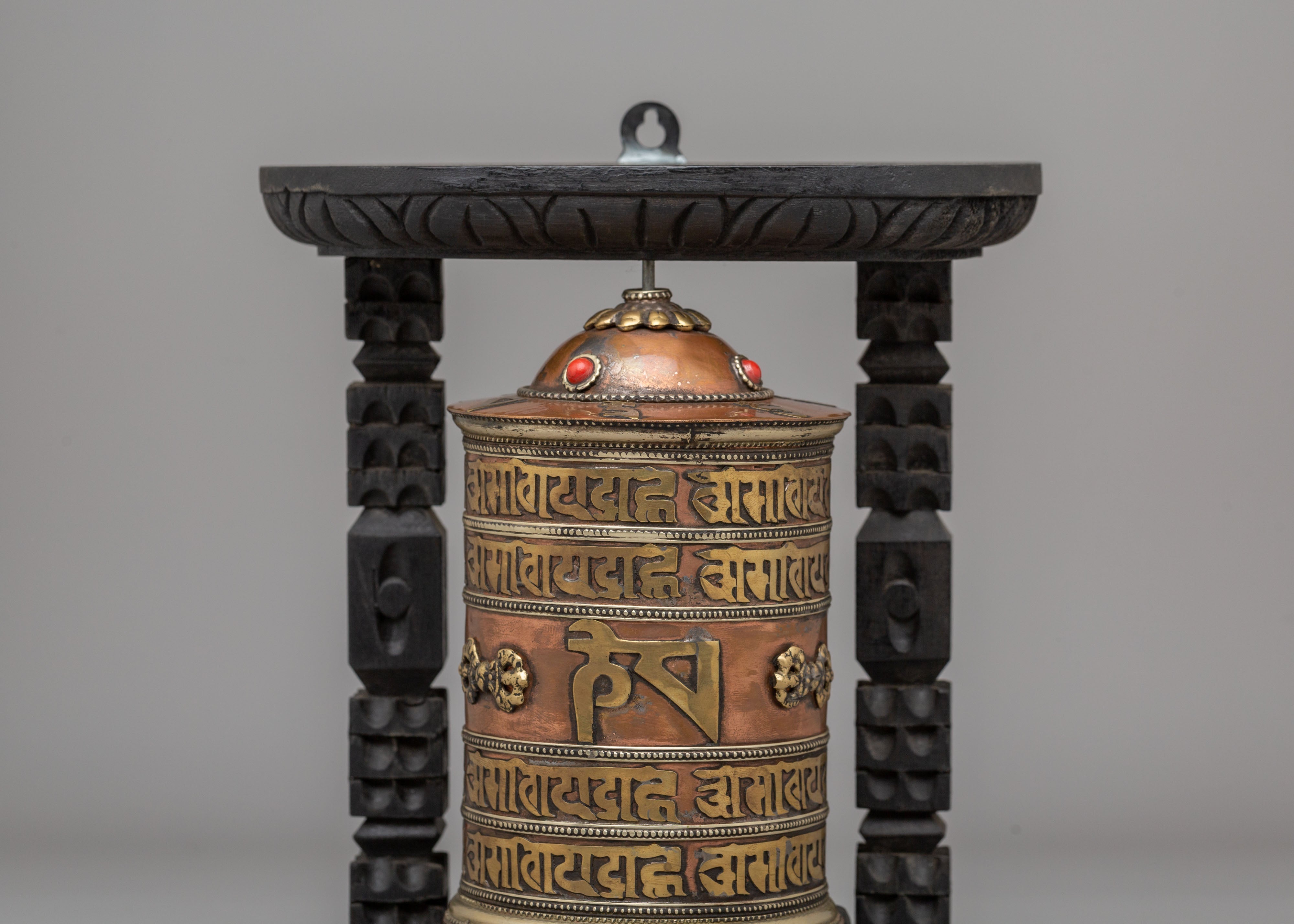 Buddhist Prayer Wheel For Altar | Tibetan Mantra Spinner