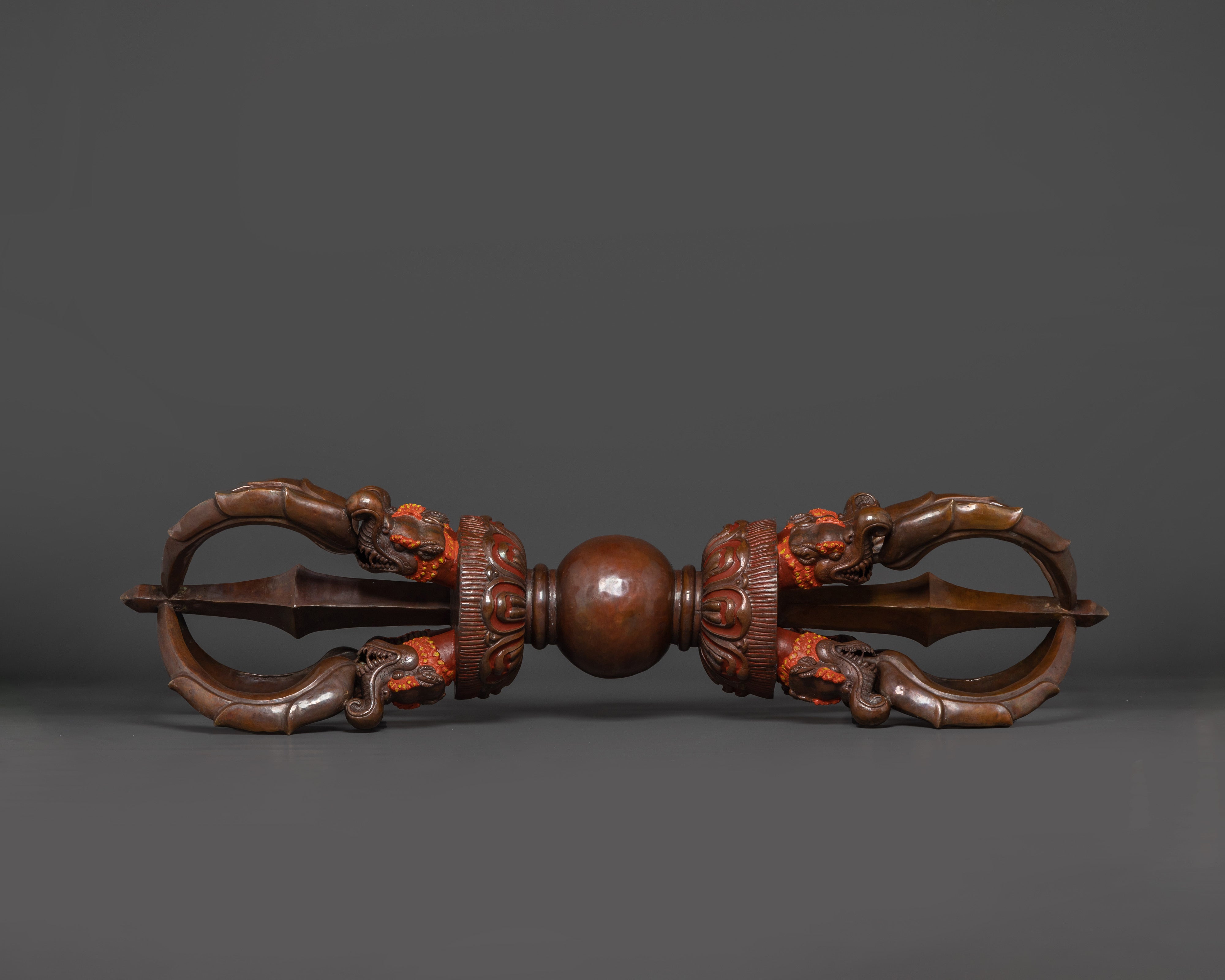 Sacred Oxidized Copper Vajra | Spiritual Protection Artifact