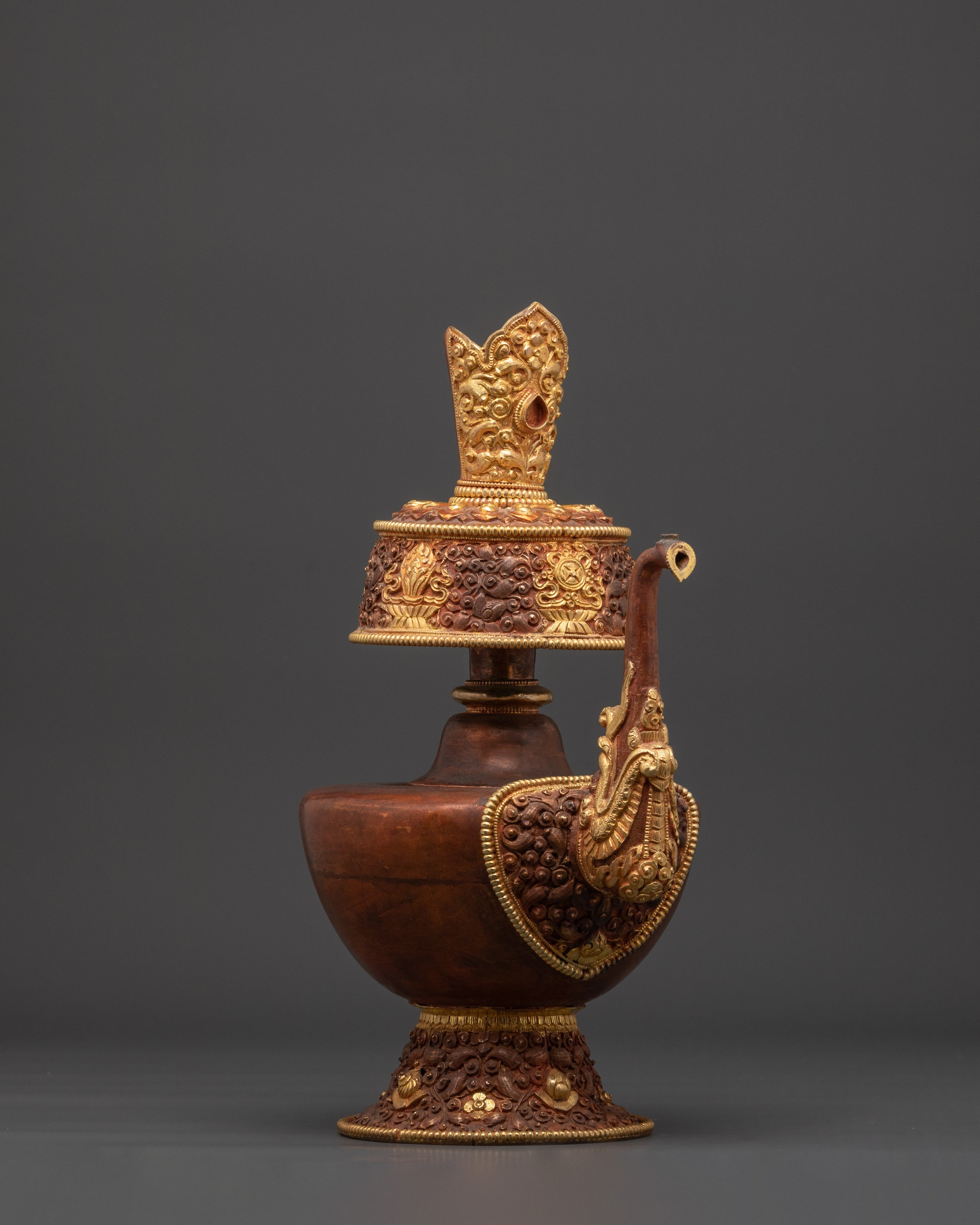 Tibetan Spiritual Offering Bhumba Ritual Vessel | Sacred Altar Decor