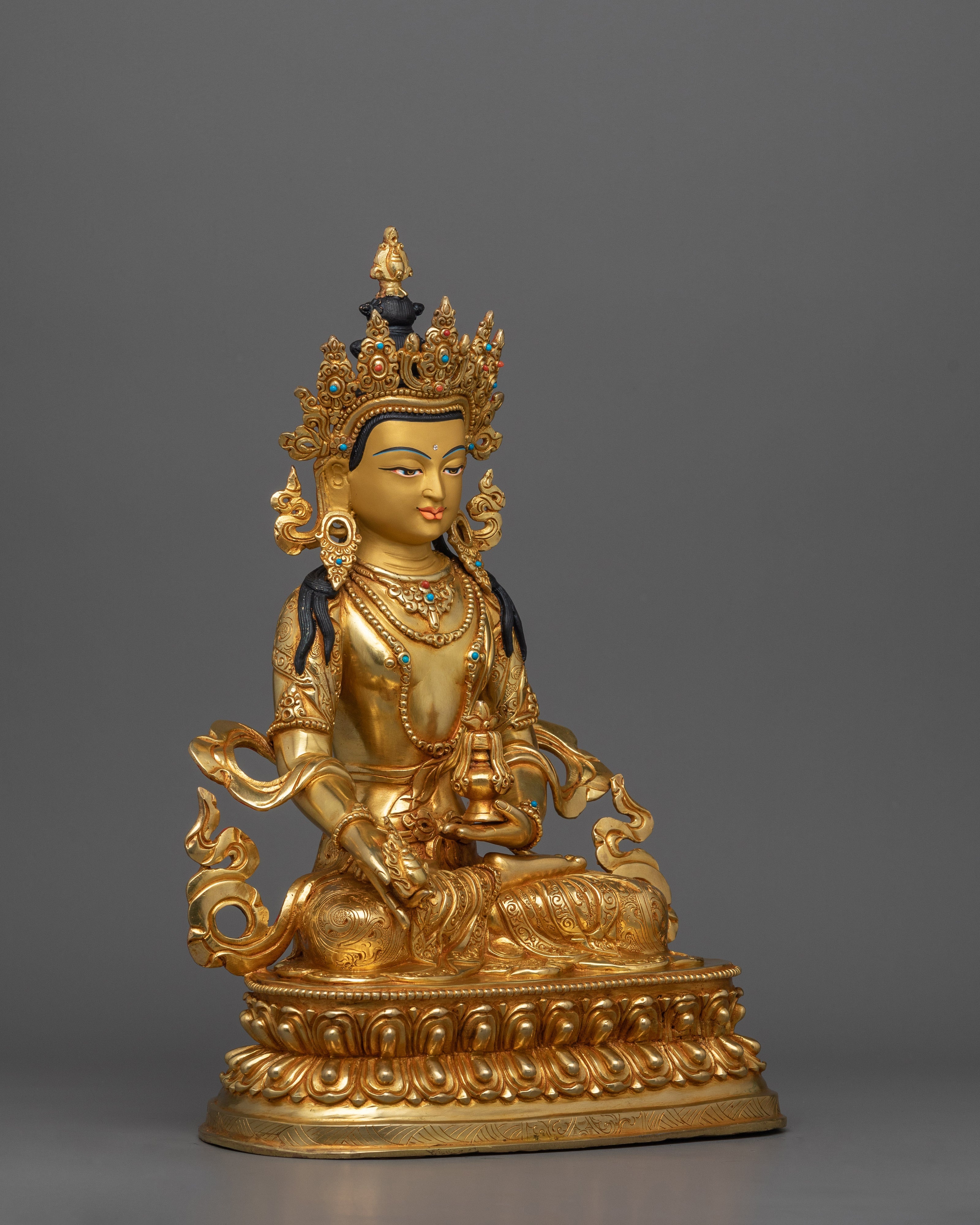 Tibetan Hand-crafted Kshitigarbha Statues | Tibetan Altar Zen Decor