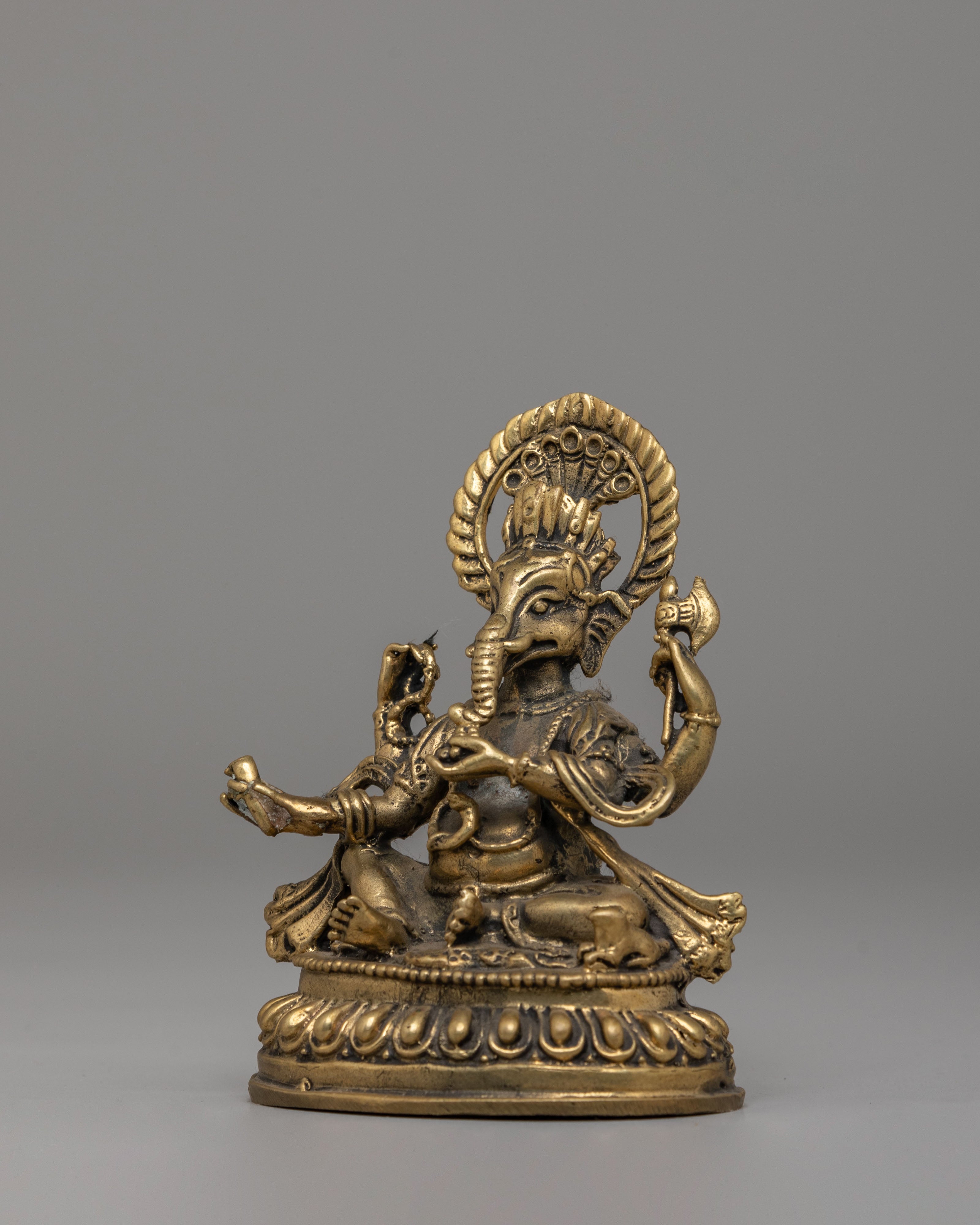 Traditional Ganesh Figurine | Brass Statue for Home Decor