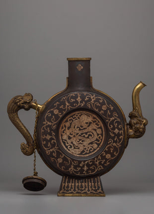 Tibetan Buddhist Beer Pitcher Set | Ritual and Decorative Masterpiece