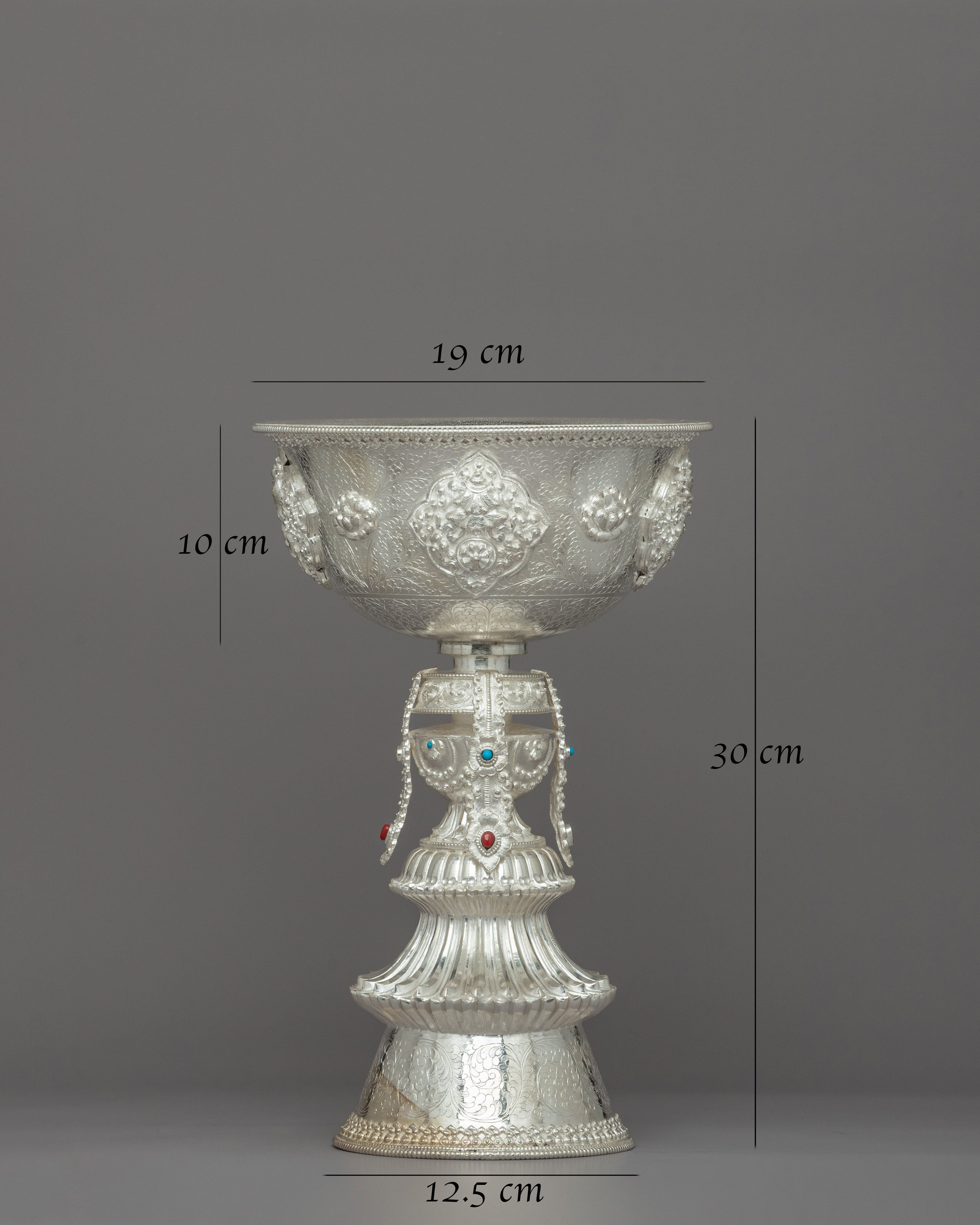 Traditionally Handcrafted Butter Lamp Set | 30cm Meditation Lamps