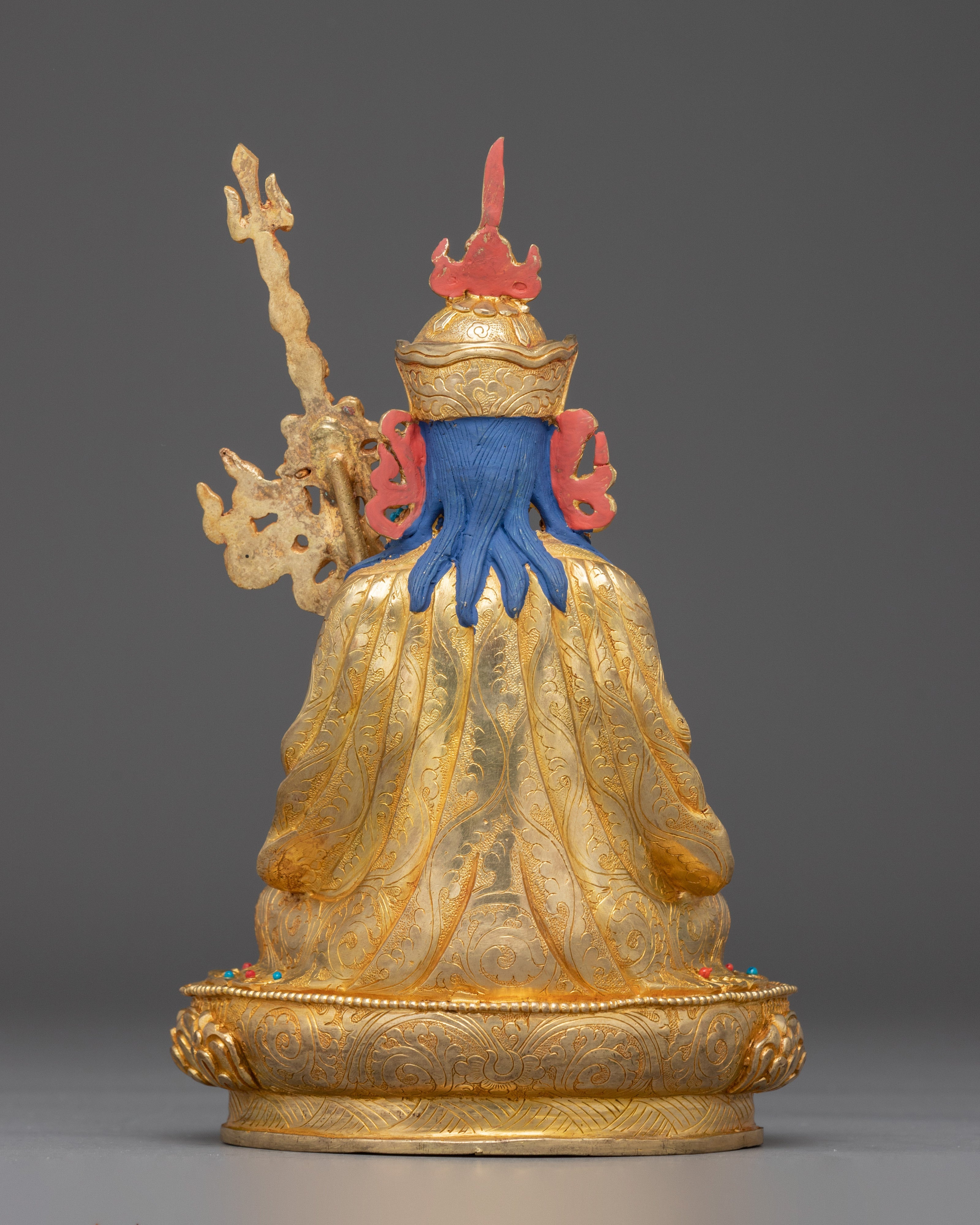 Sacred Statue of Guru Tsyoke Dorje | Gold Plated Tibetan Buddhist Copper Figure