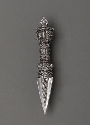 Tibetan Iron Phurba Dagger | Tibetan Buddhist Spiritual Tool