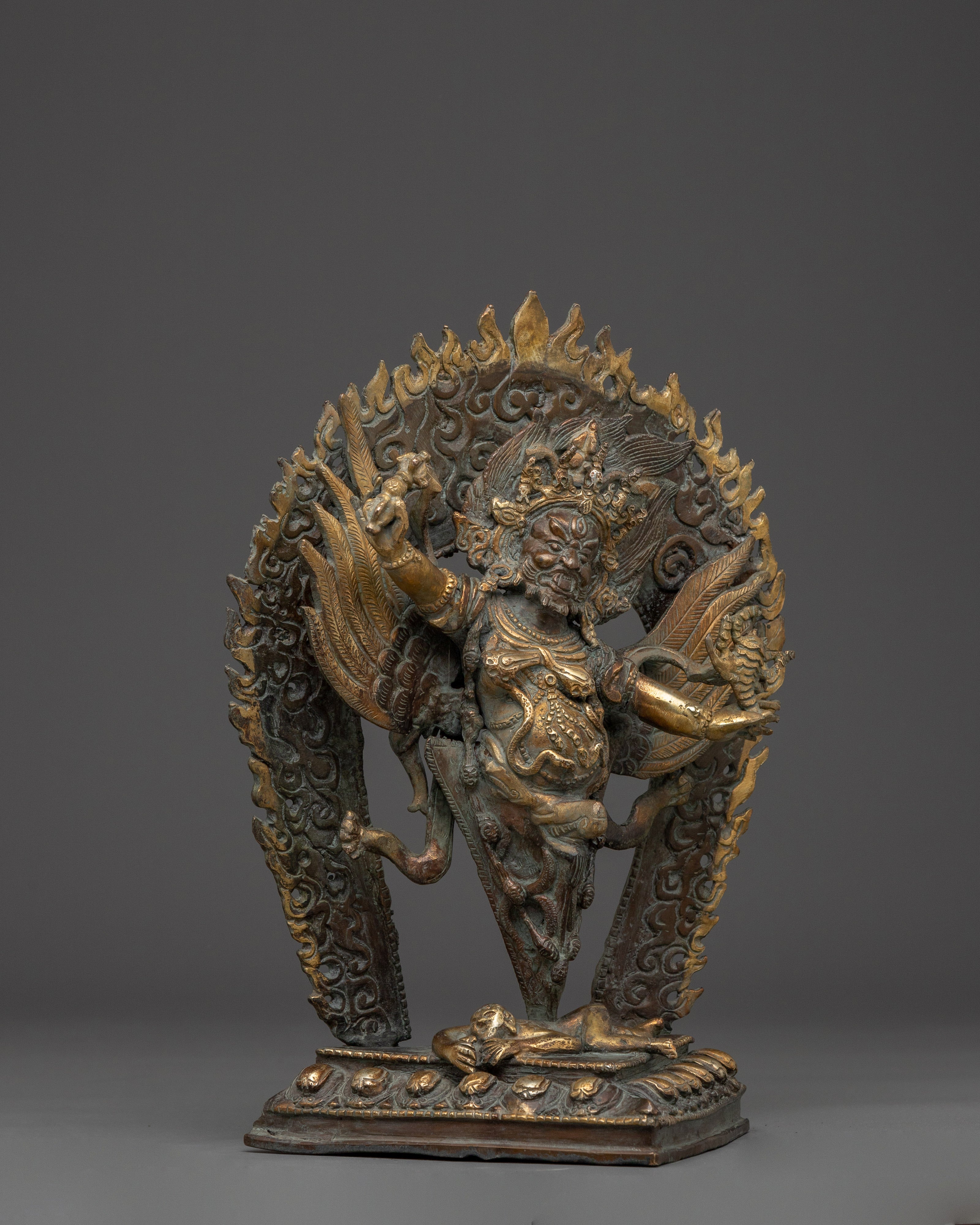 Guru Dragpo with Phurba Statue |  Sacred Statue for Protection & Spiritual Power