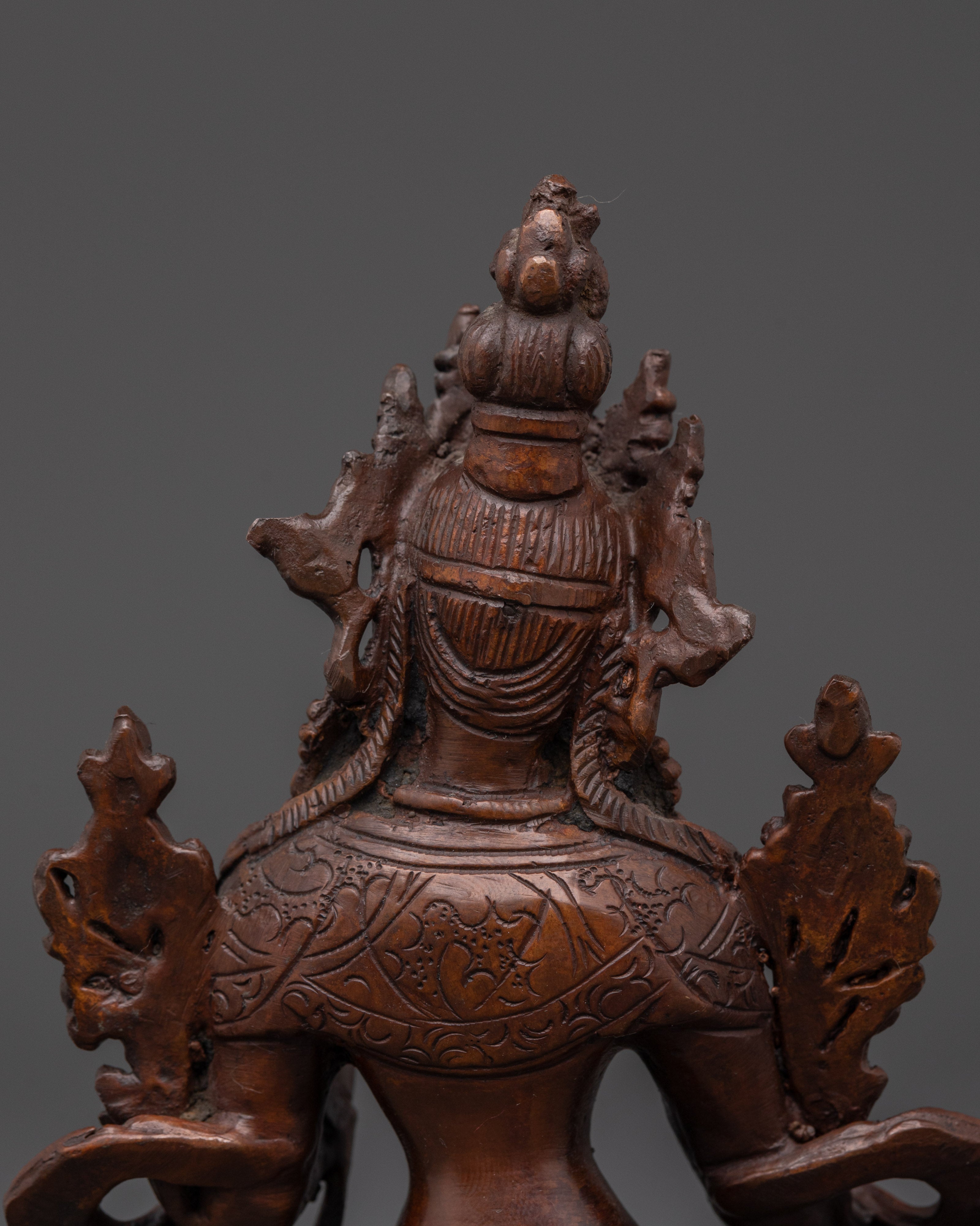 Handcrafted White Tara Sculpture | Long Life Deity