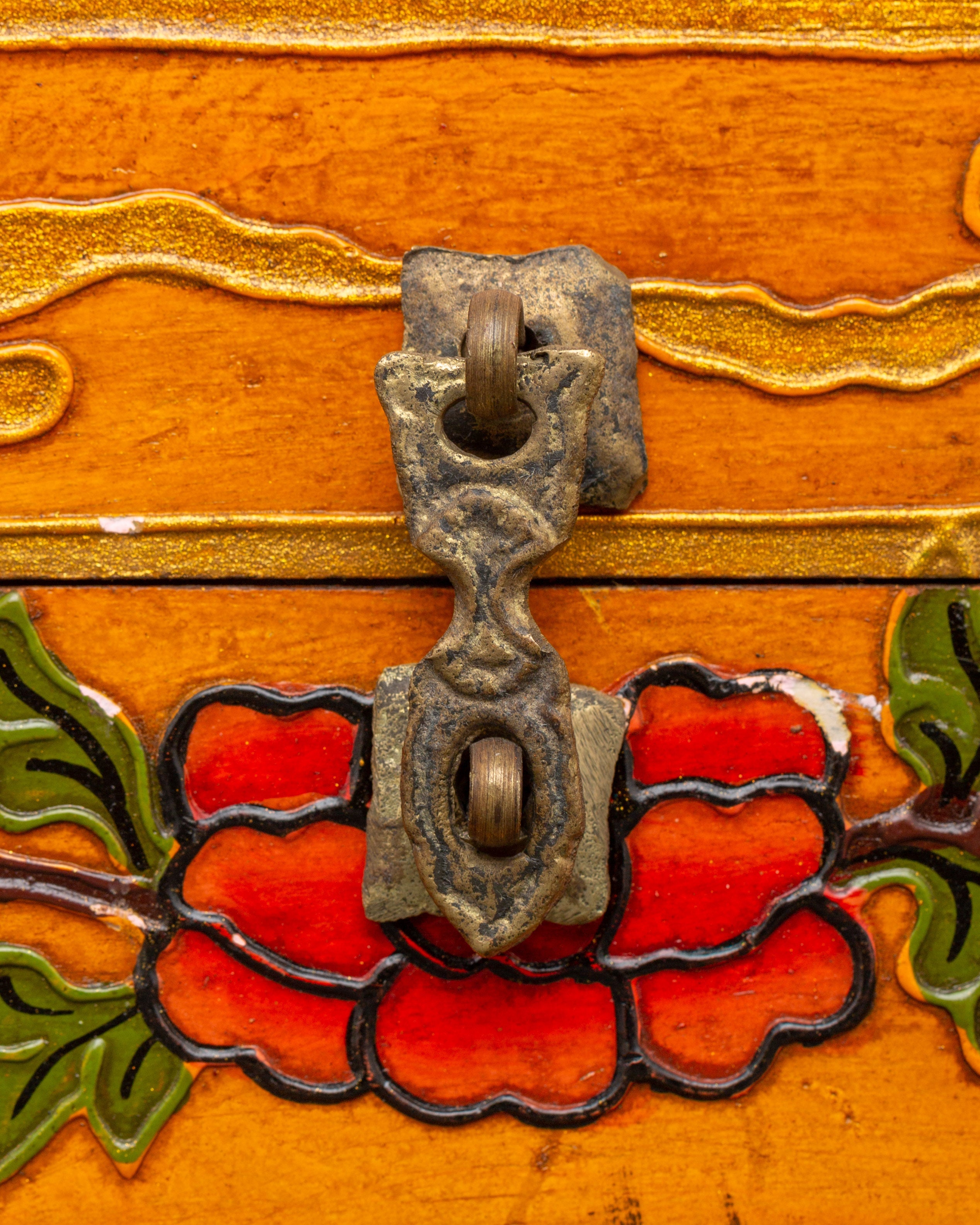 Tibetan Wooden Box with Drawers | Spiritual Storage for Jewelry or Altar Items