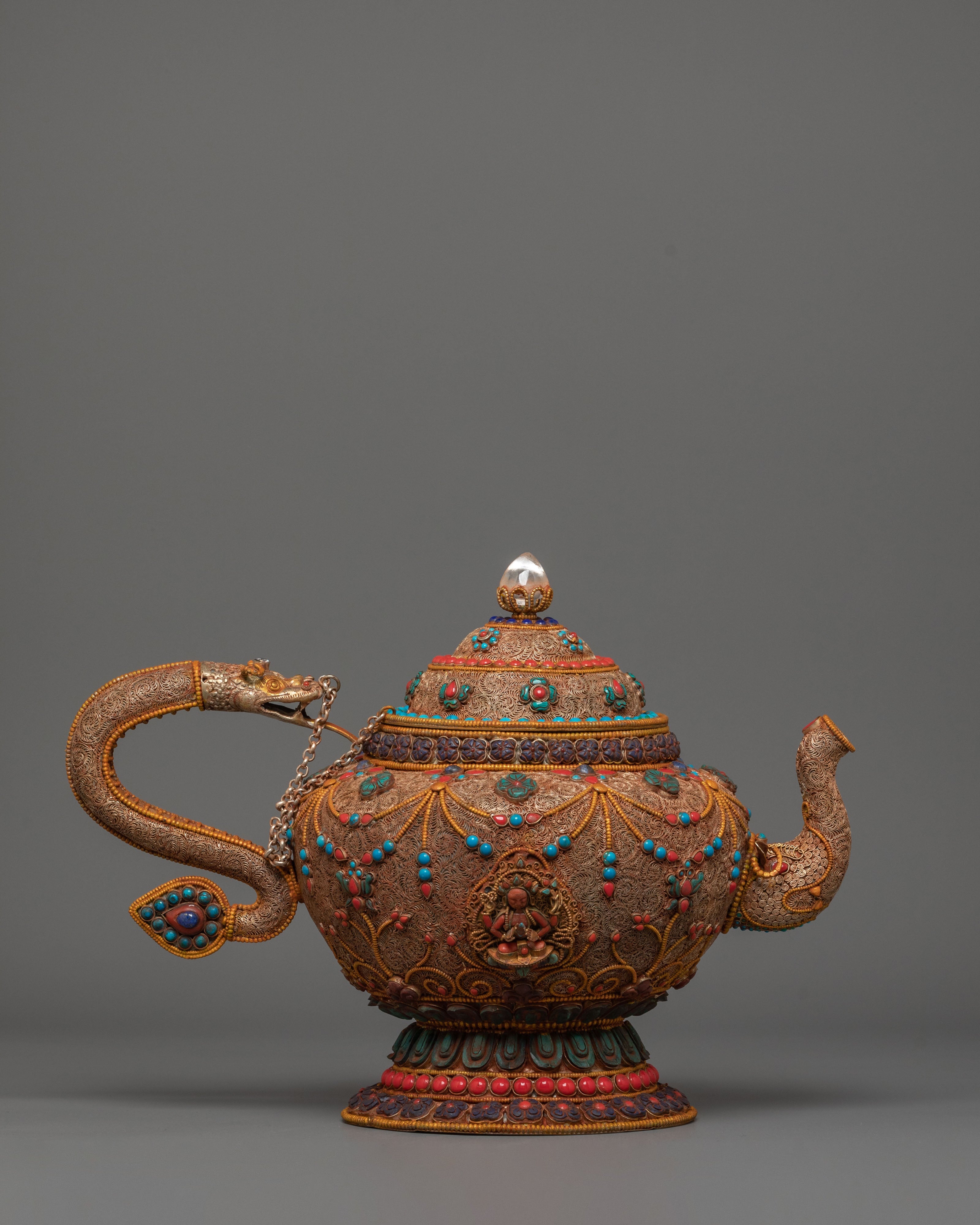 Chenrezig Carved Tea Pot | Symbol of Compassion