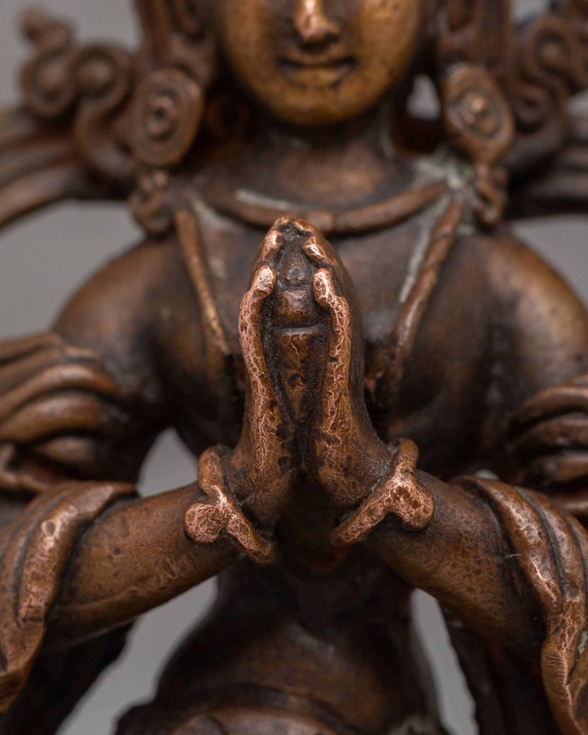 Handmade Nagkanya Statue | Copper Statue of Snake Maiden