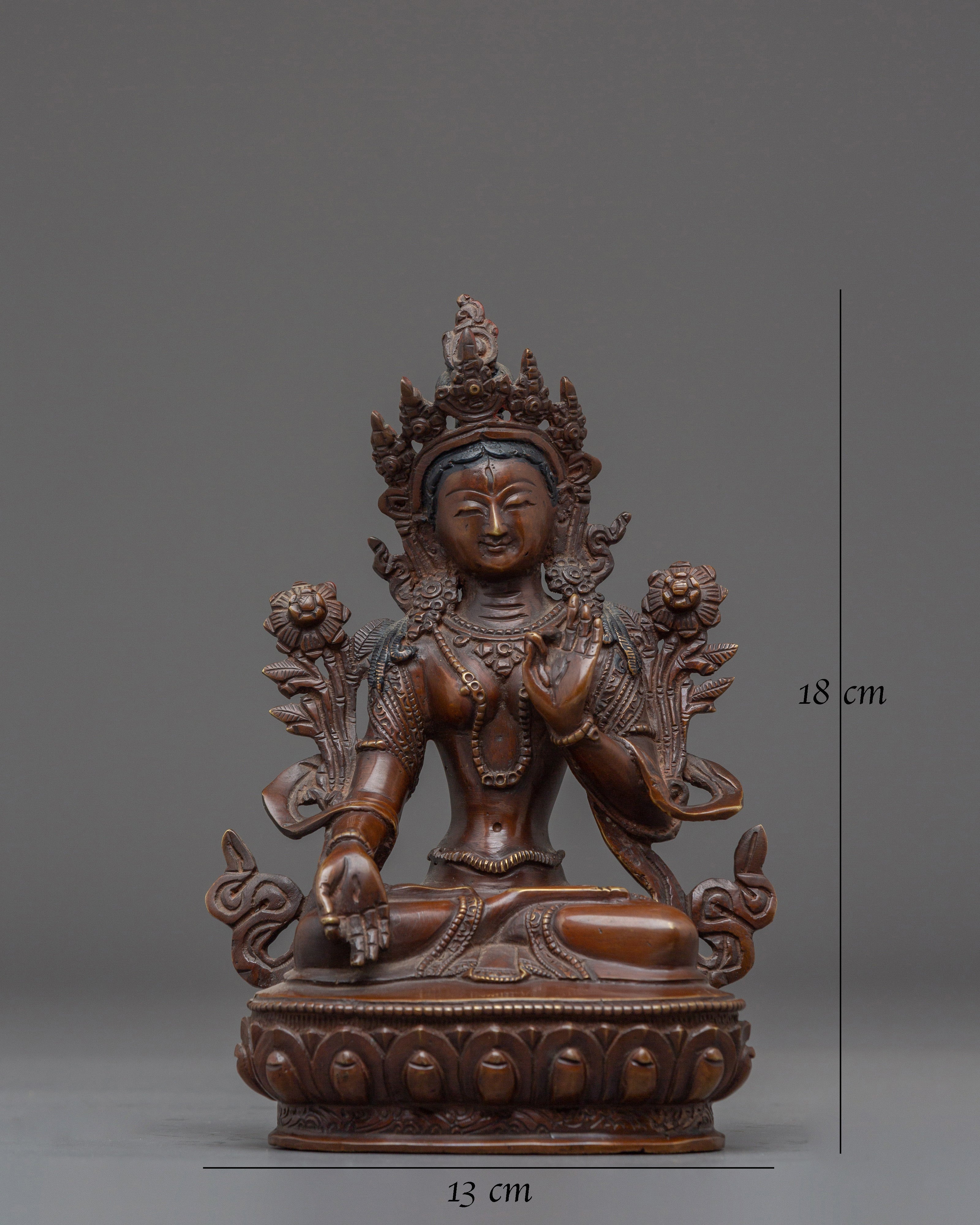 Handmade White Tara Spiritual Statue | Goddess of Compassion and Healing