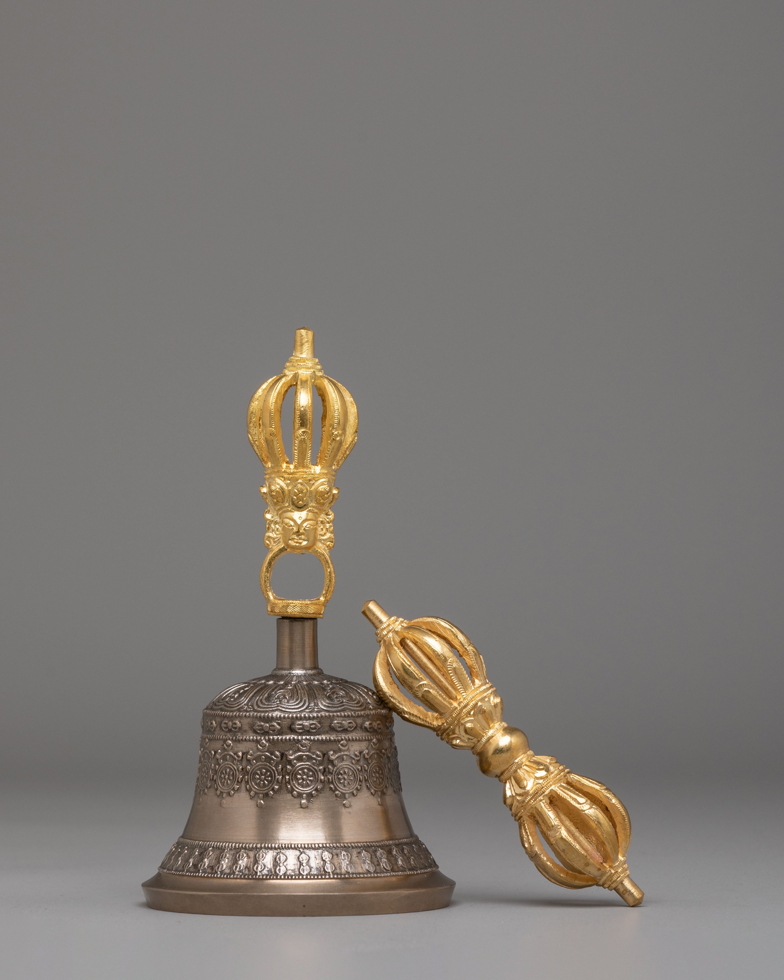 Buddhist Ritual Dorje and Bell Set | Sacred Vajrayana Meditation Tools