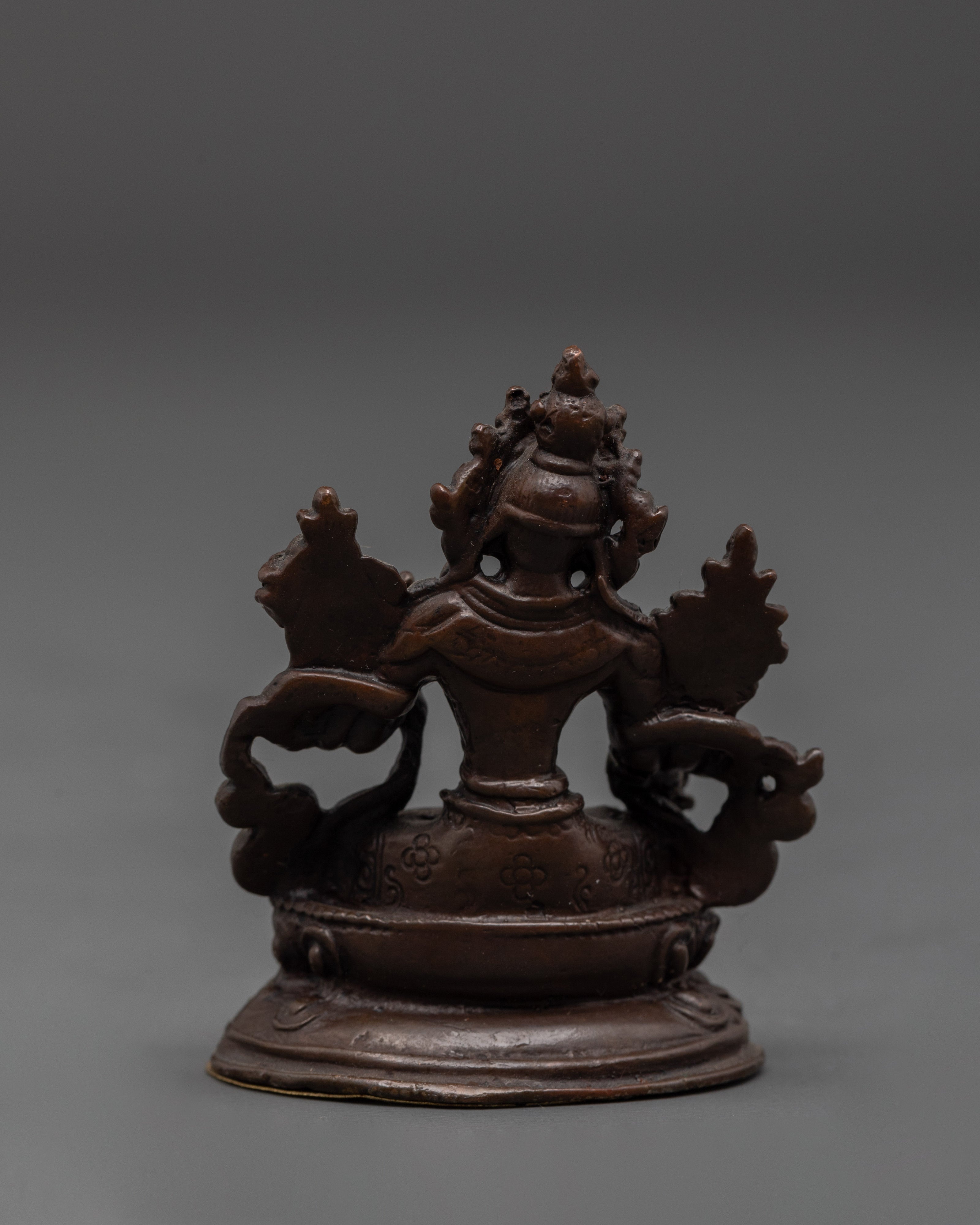 Traditional White Tara Buddhist Statue | Oxidized Copper Meditation Sculpture
