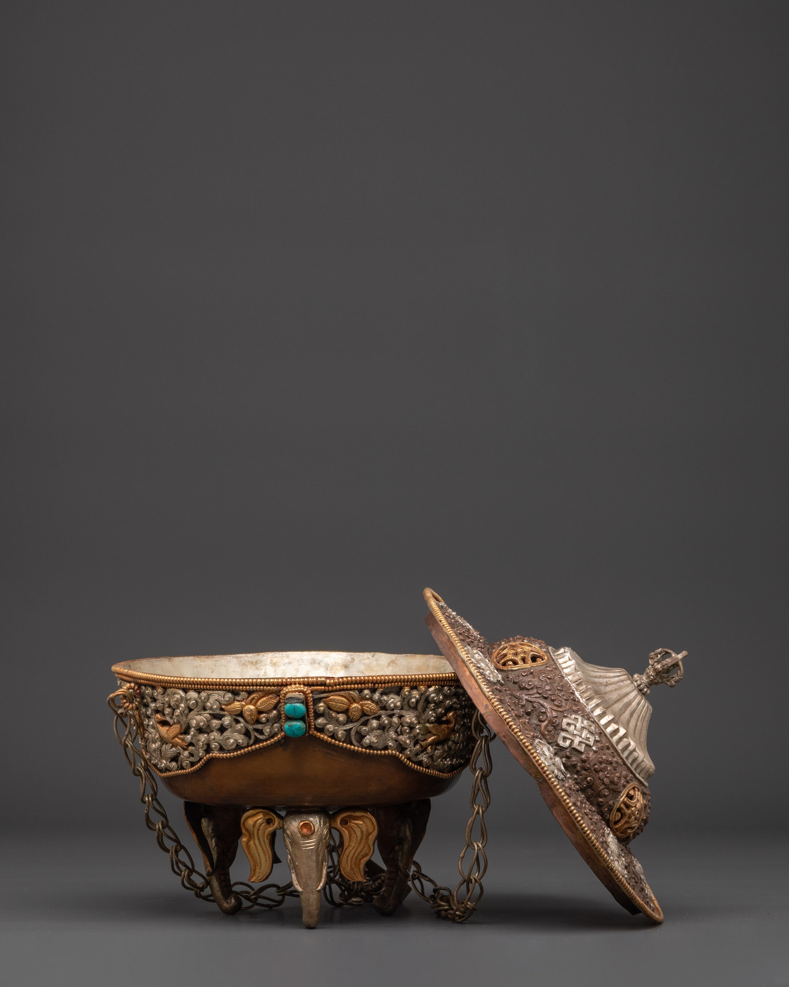 Handcrafted Hanging Tibetan Incense Burner | Sacred Ritual Censer