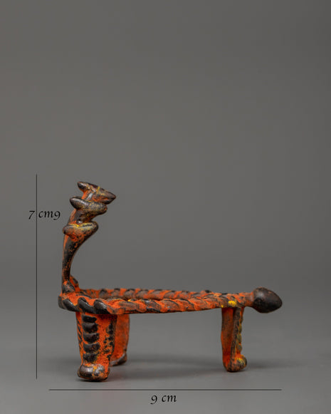 Traditional Conch Stand | Brass Conch Holder Ritual Tool