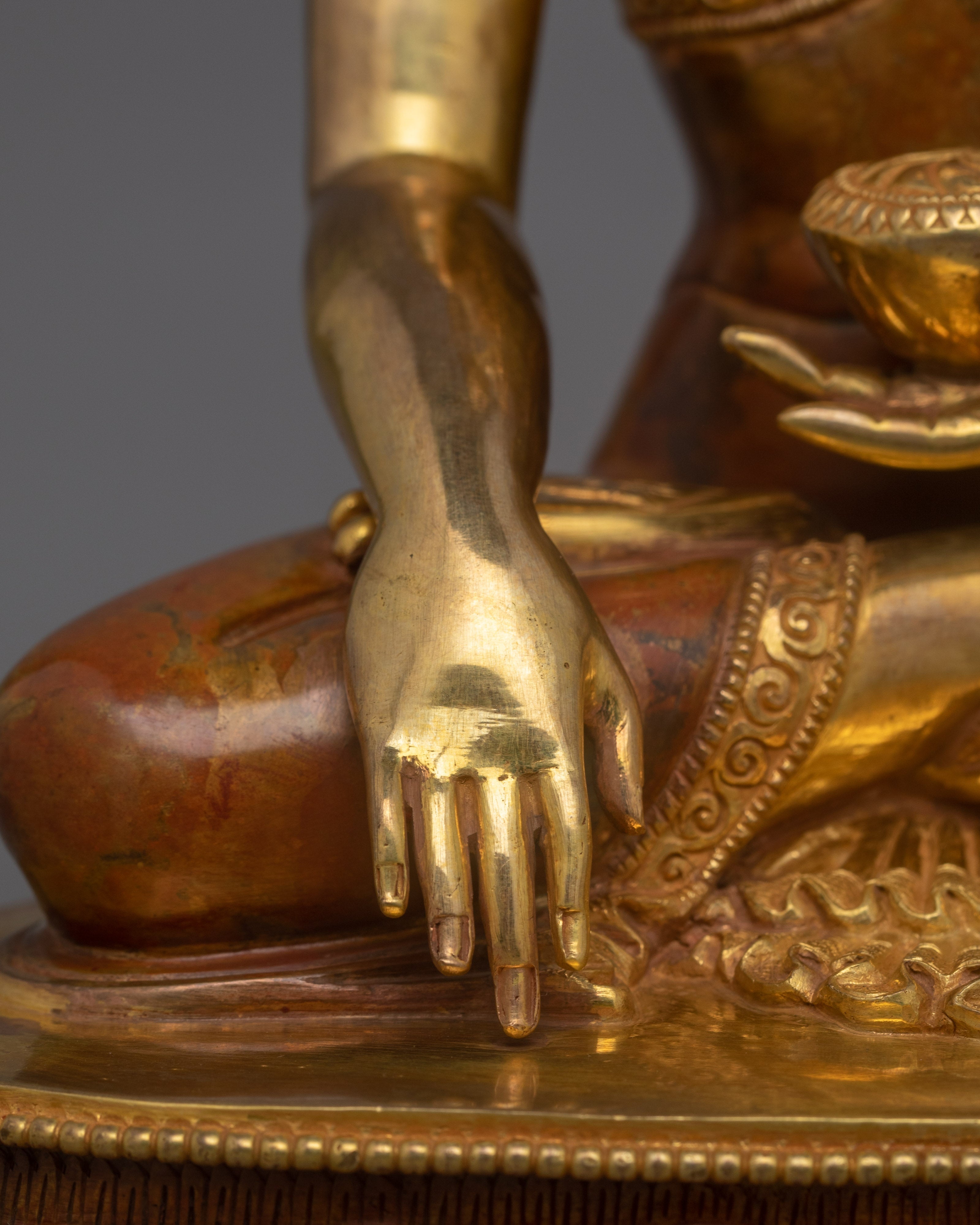 Handmade Tibetan Buddha Shakyamuni Sculpture | Dharma Teacher