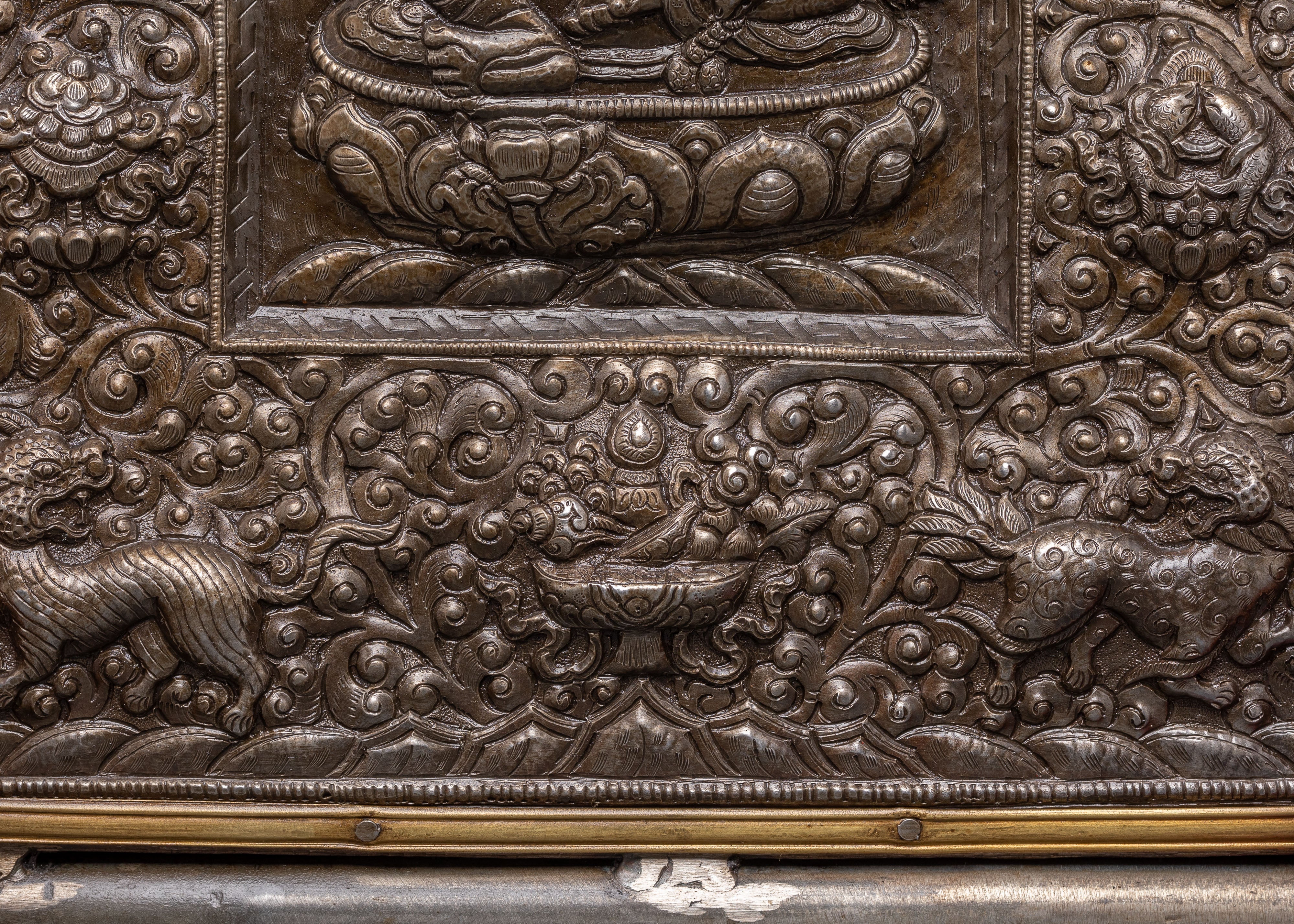 Handcrafted Dzambhala Metal Thangka | Spiritual Tibetan Buddhist Art