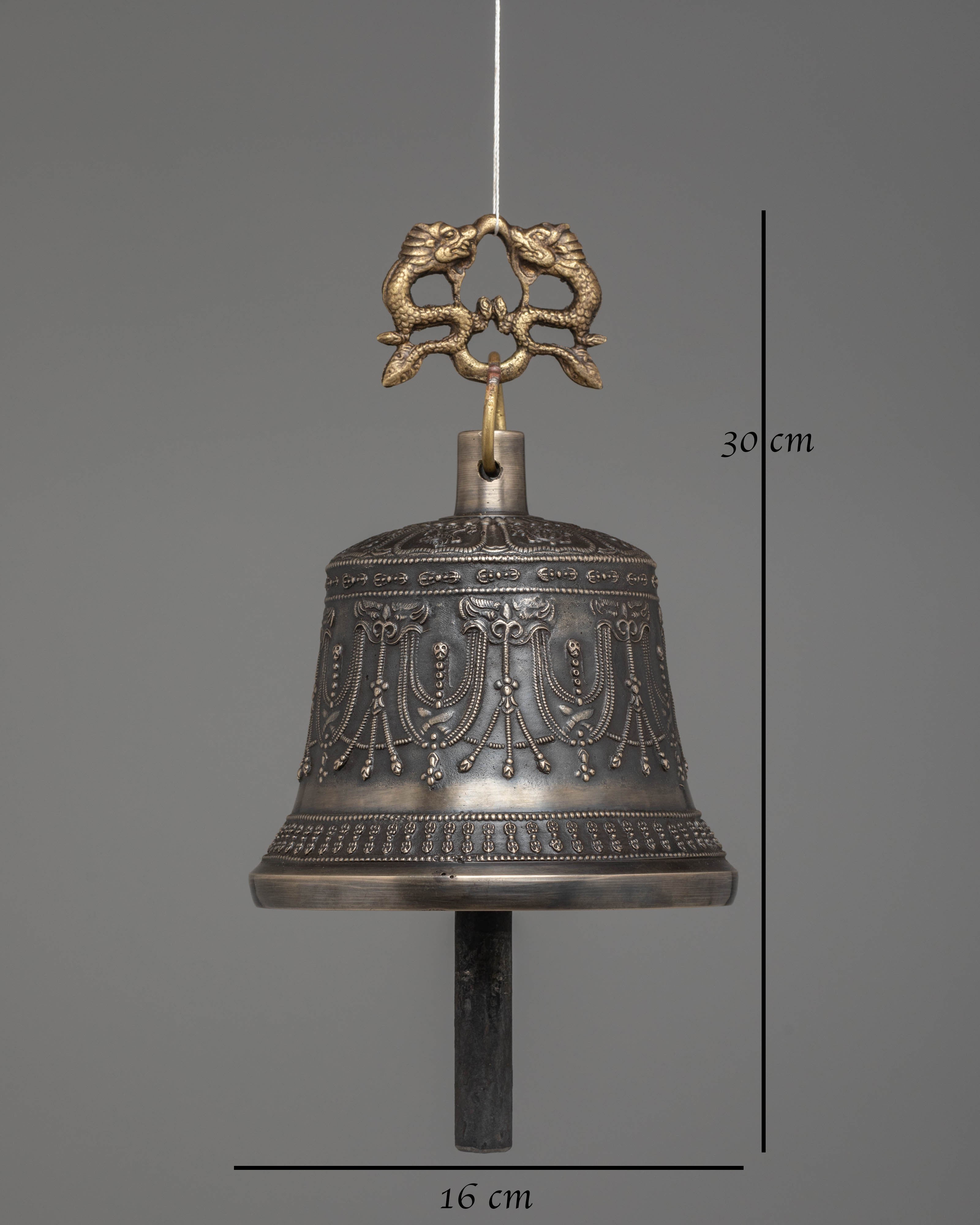 Spiritual Tibetan Hanging Bell | Handcrafted Brass Bell for Meditation