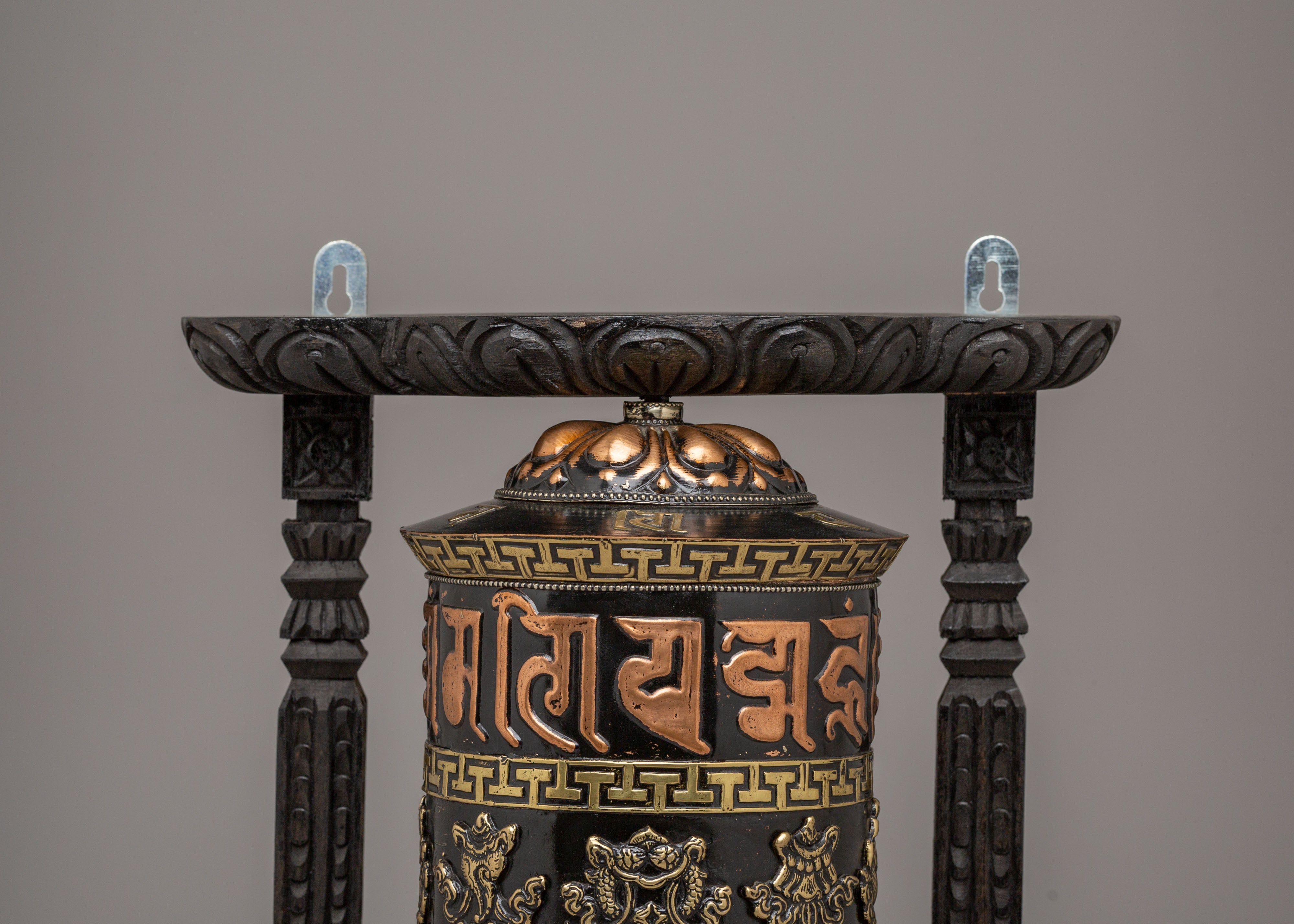 Sacred Ritual Prayer Wheel | Handcrafted Tibetan Mantra Spinner for Meditation