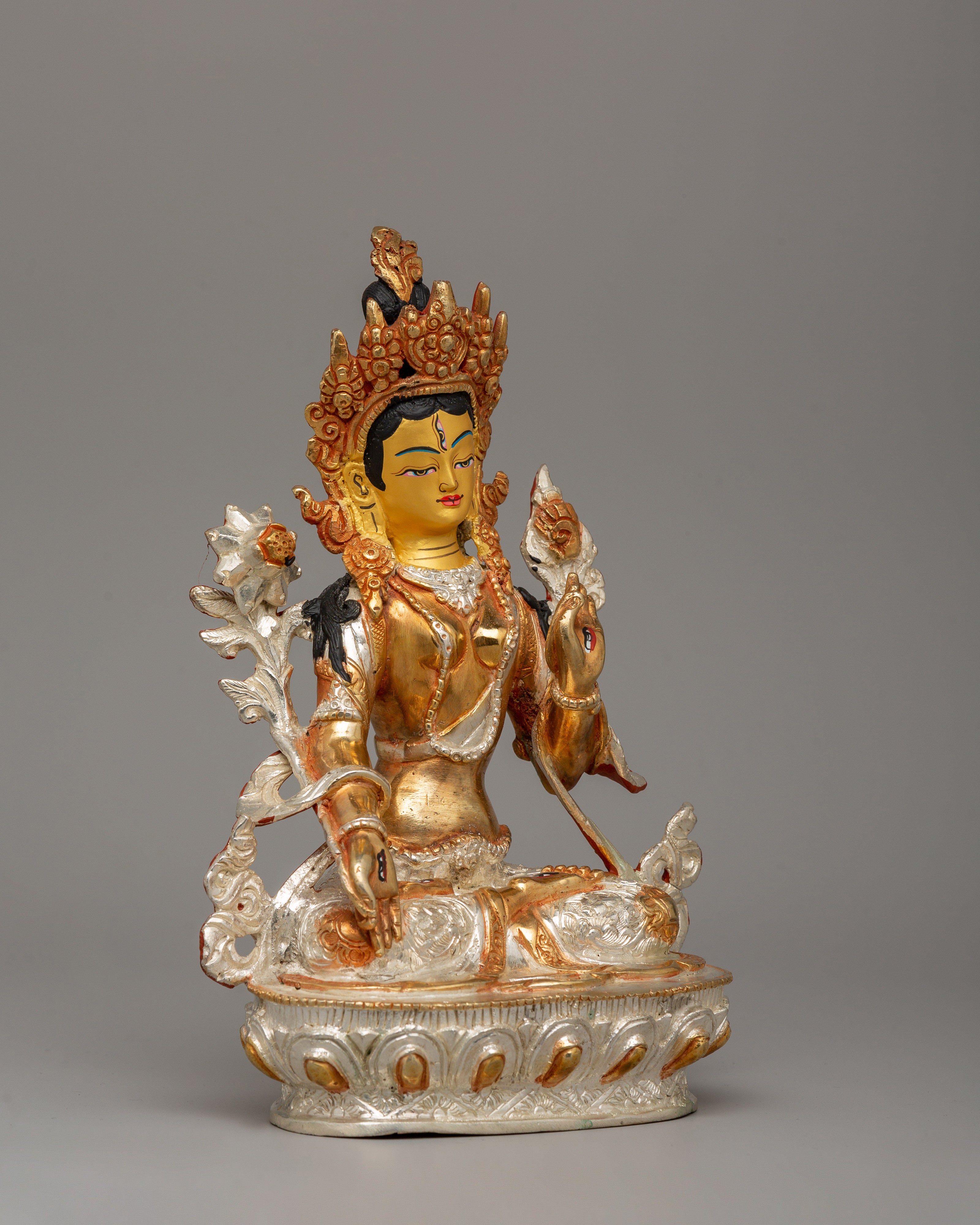 White Tara Tibetan Goddess Statue | Compassion & Healing Goddess