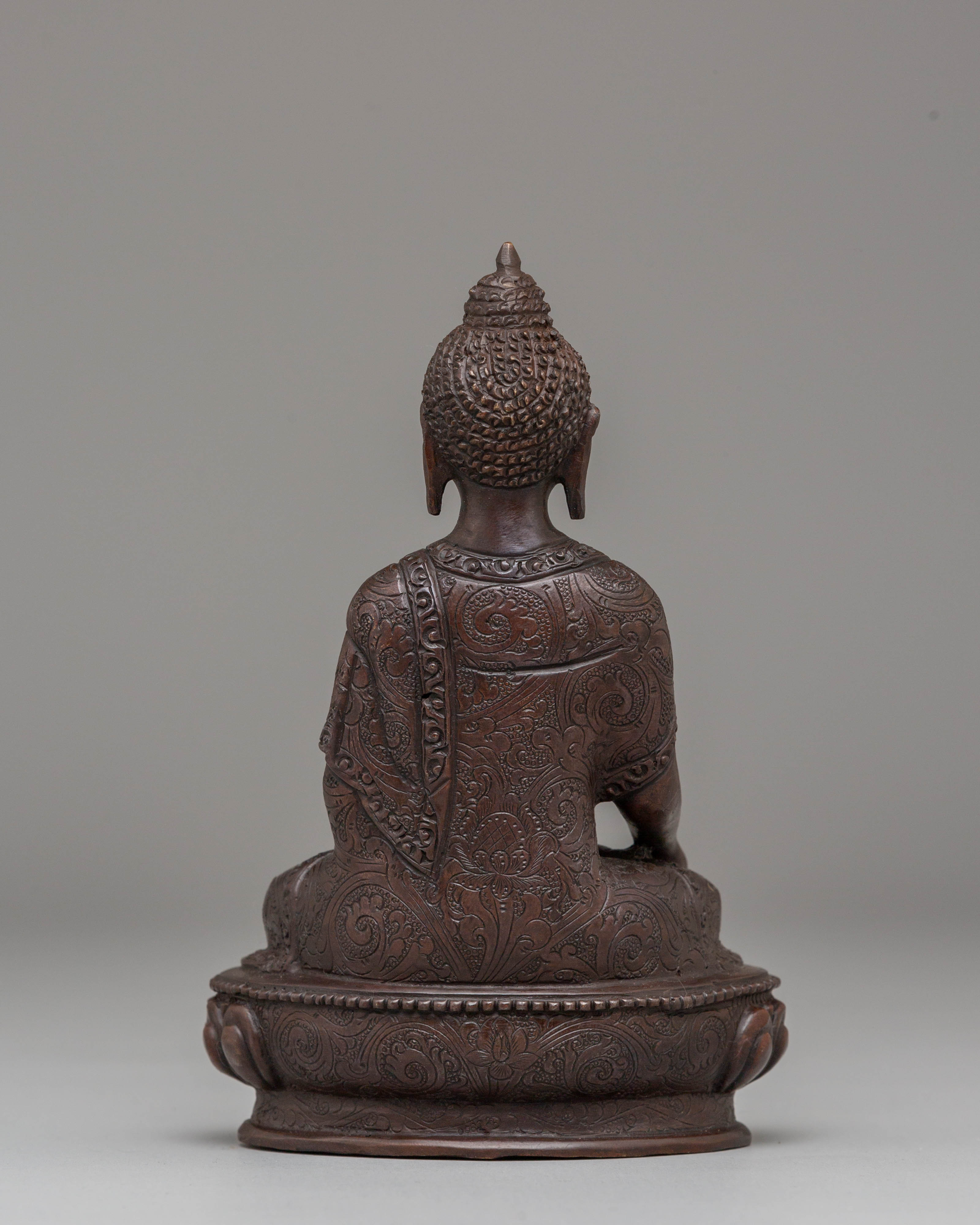 Oxidized Handcrafted Ratnasambhava Statue | Peaceful Jewel-Born Buddha