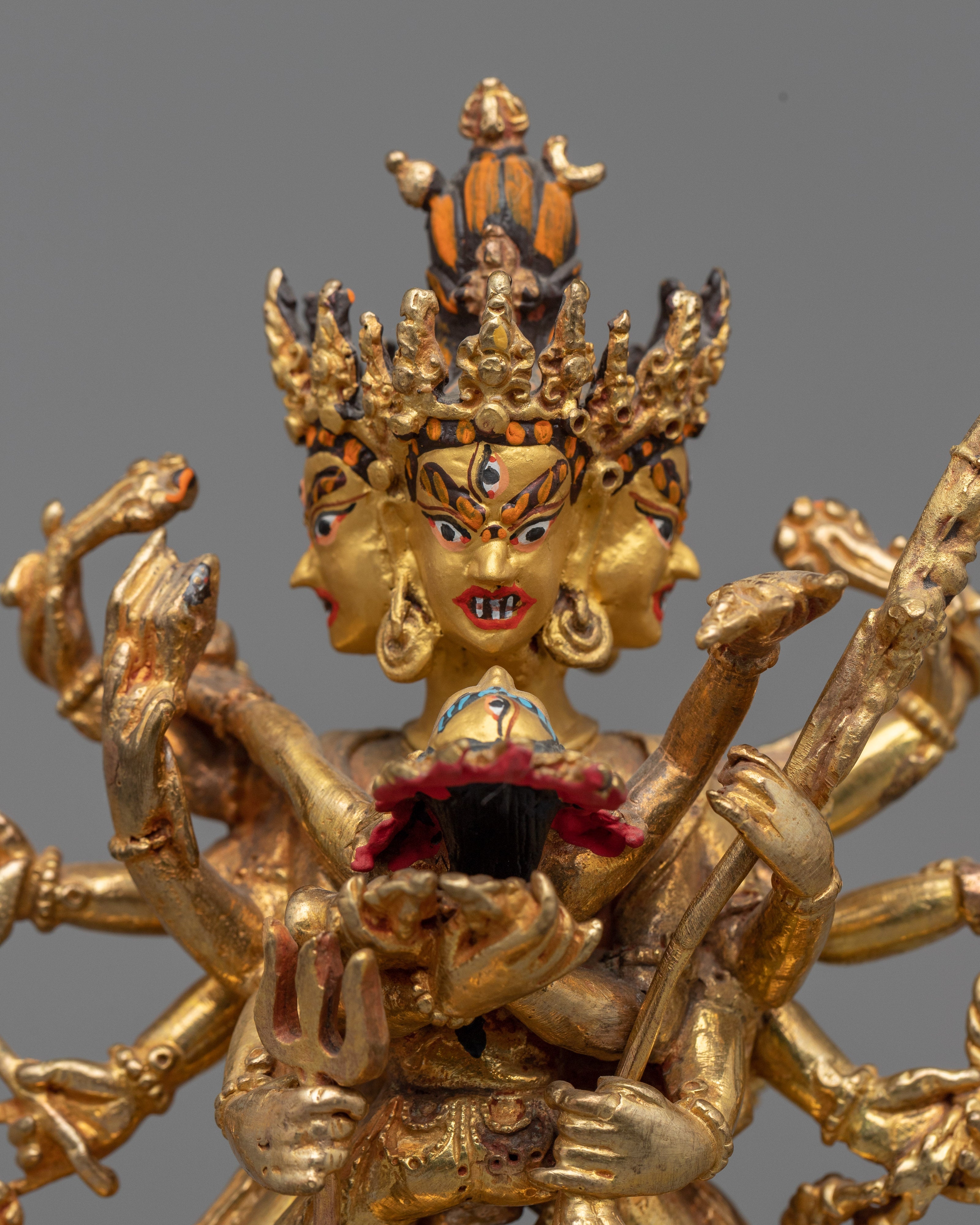 Kalachakra Symbol Statue | Traditional Tibetan Style Buddhist Statue