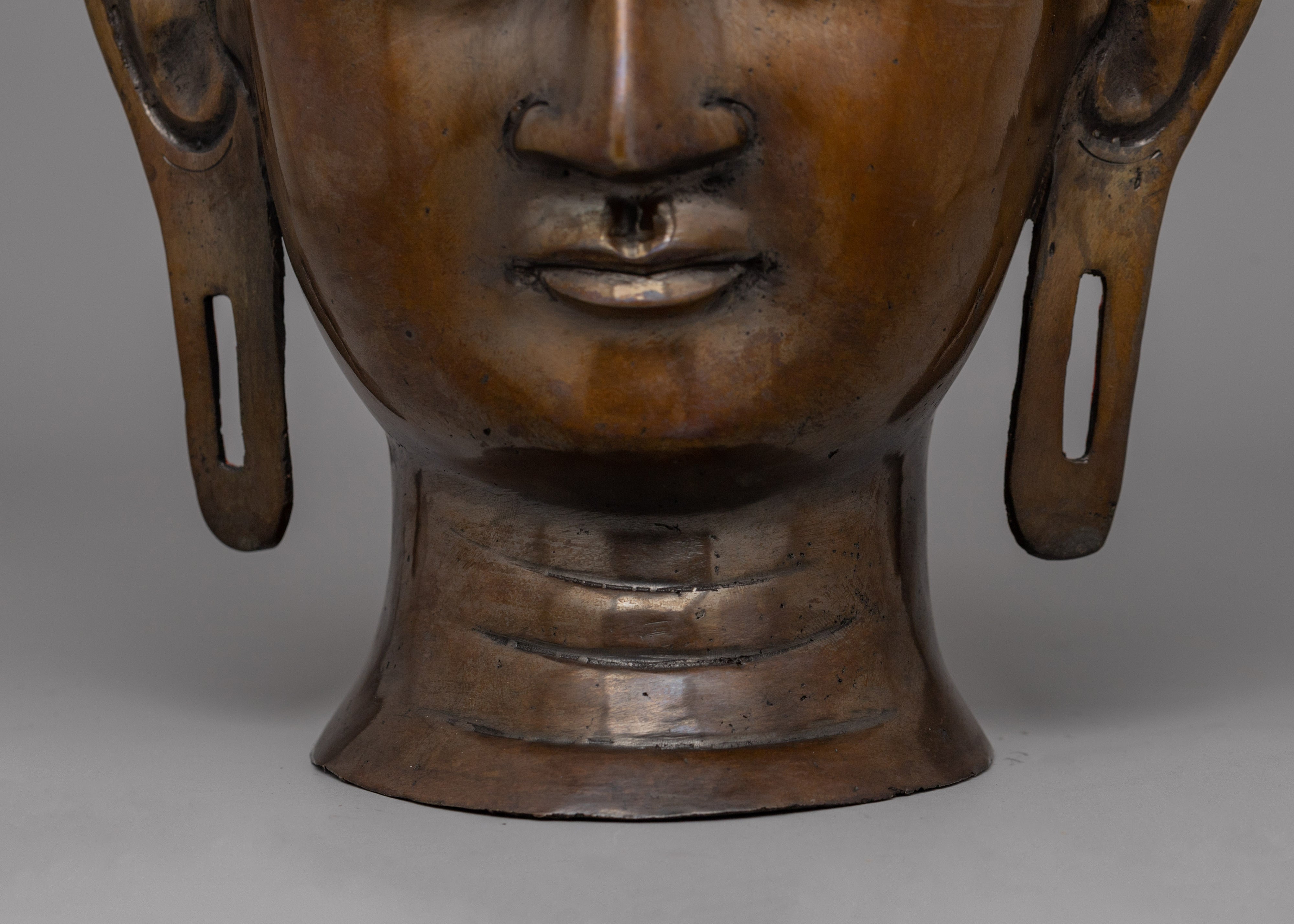 Bronze Buddha Head Statue | Perfect Spiritual Gift for Meditation Enthusiasts