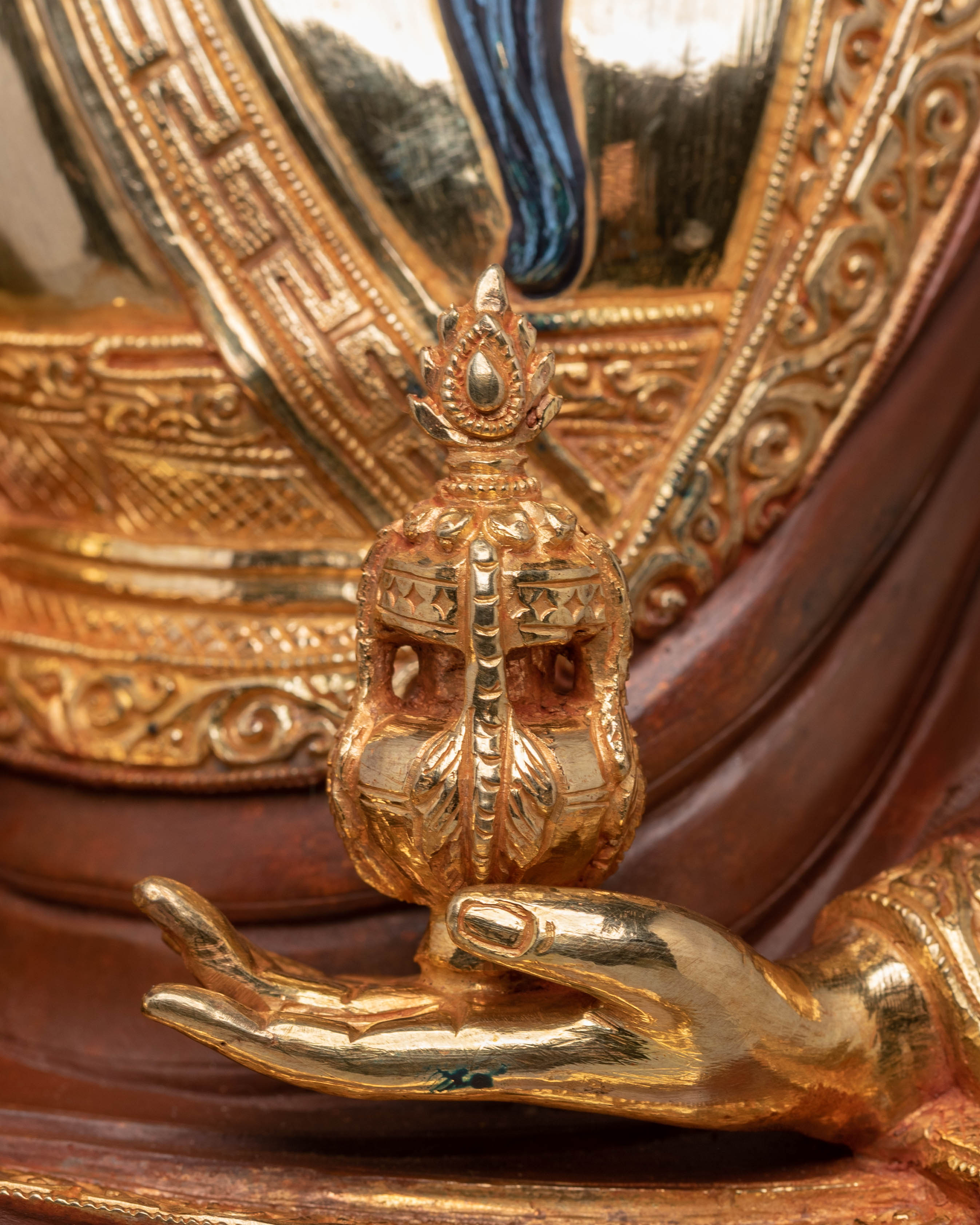 Sacred Sculpture of Guru Shapdum | Handcrafted Tibetan Statue