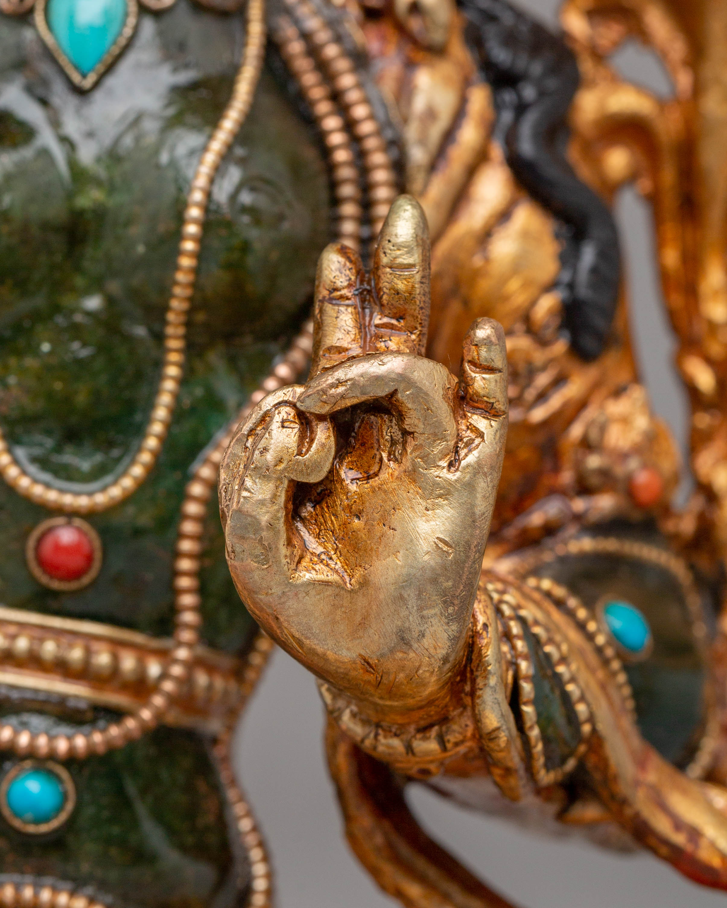 Handmade Shyama Tara Statue of Compassion | Green Tara Sculpture