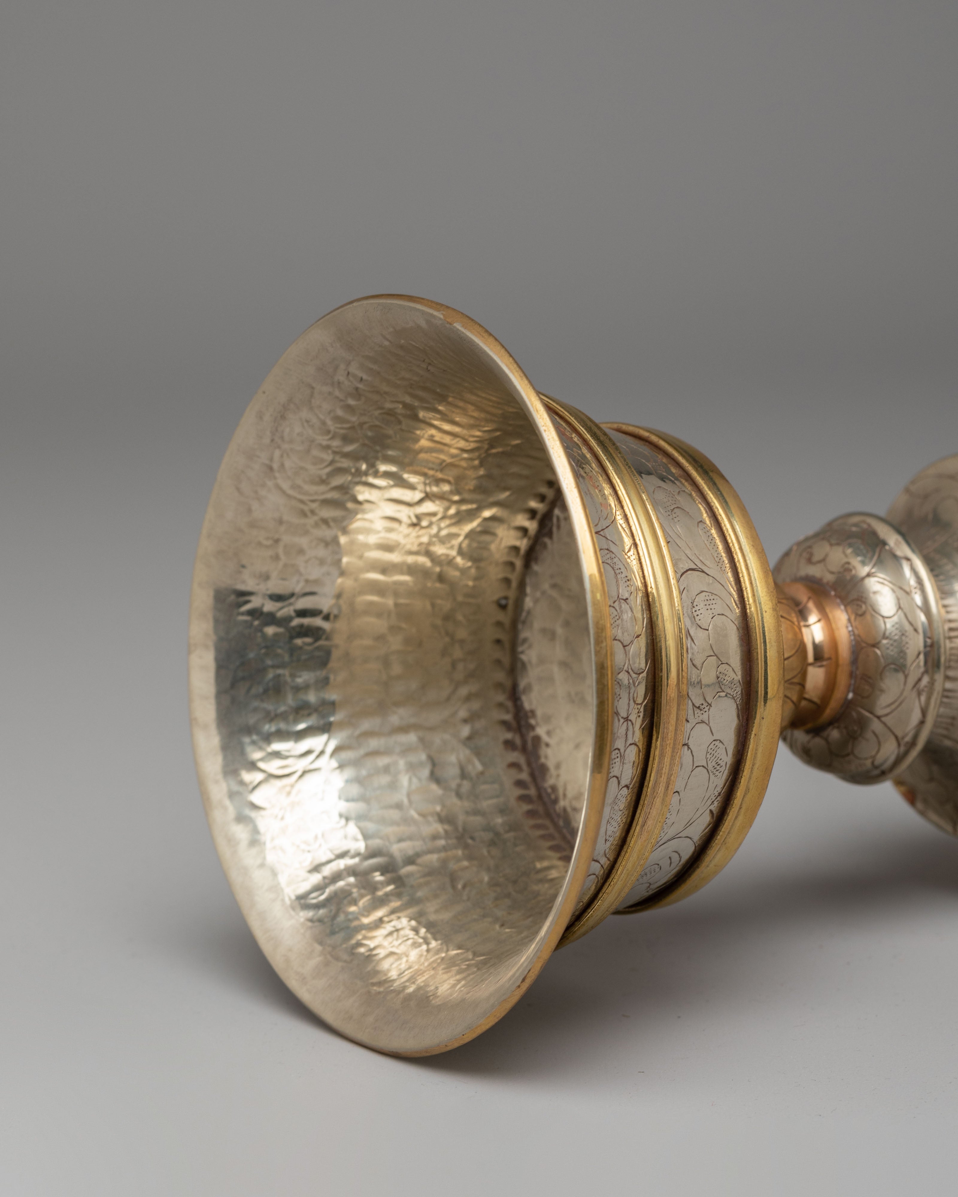Buddhist Light Offering Lamp Set | Handcrafted Tibetan Ritual Lamps