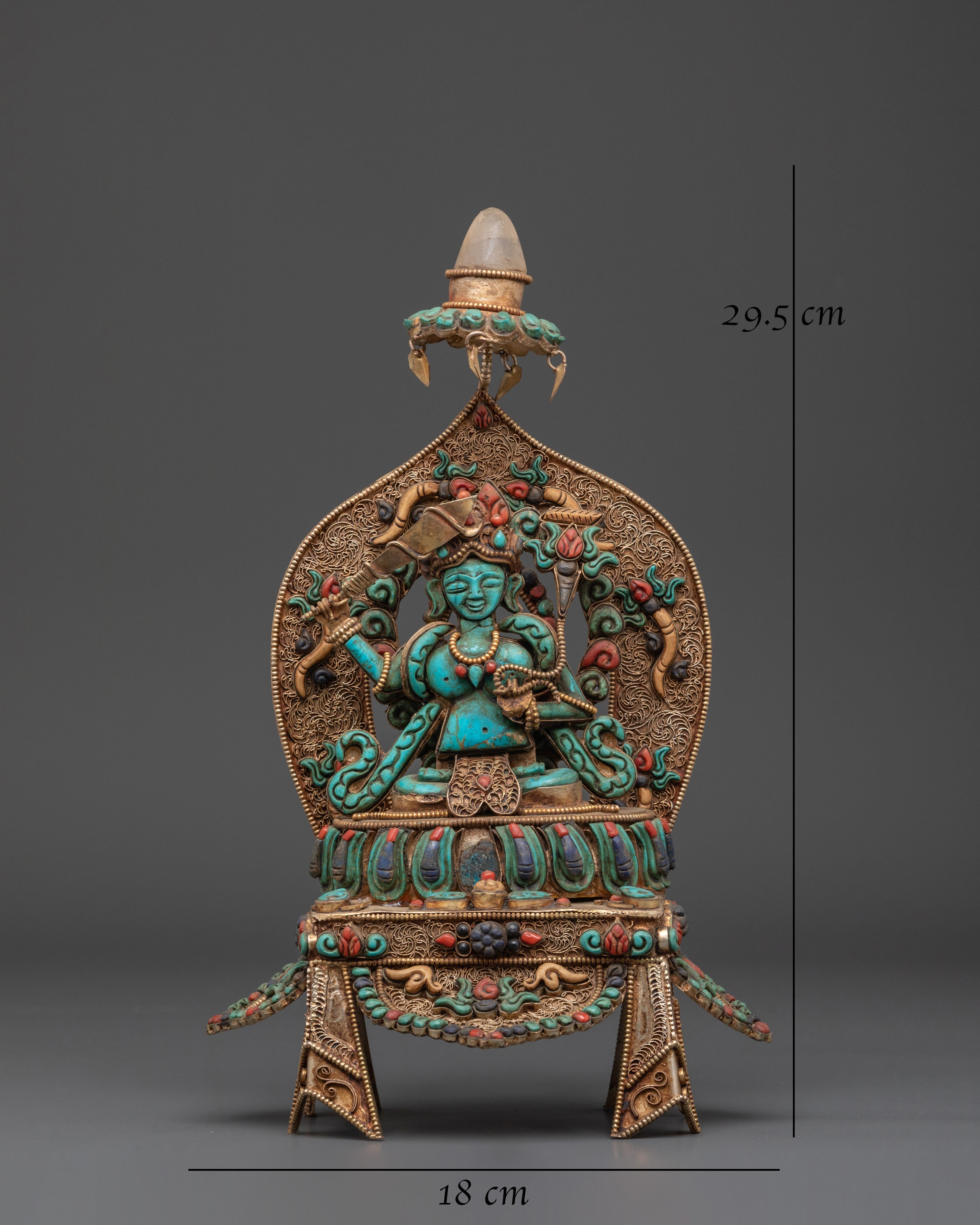 Wisdom Buddha Manjushri Statue | Wielder of the Flaming Sword