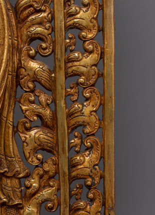 Standing 4 Arm Chenrezig Statue | Gold Plated Traditional Buddhist Statue