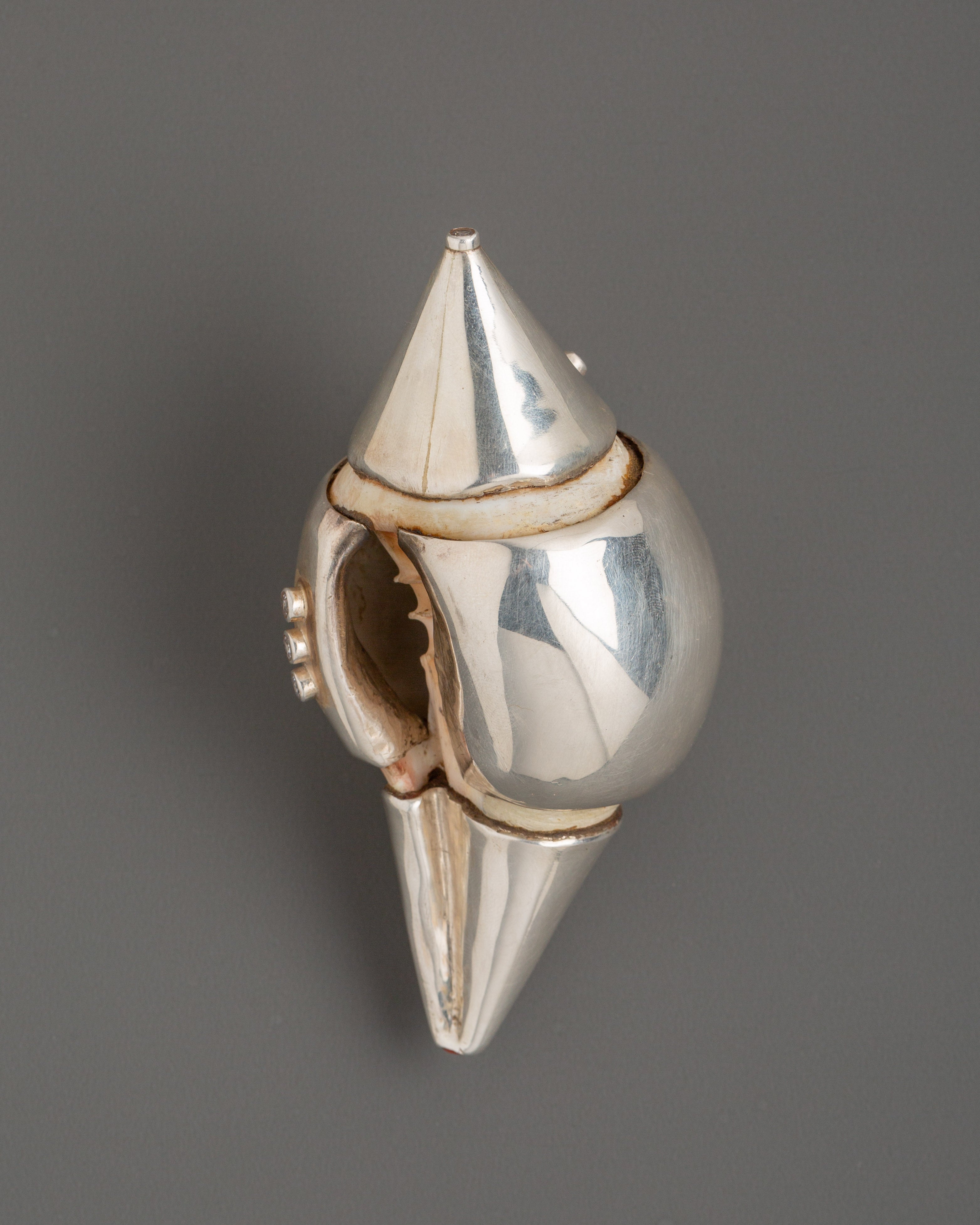 Handcrafted Pure Silver Conch Spiritual Item | Spiritual & Ritual Decor