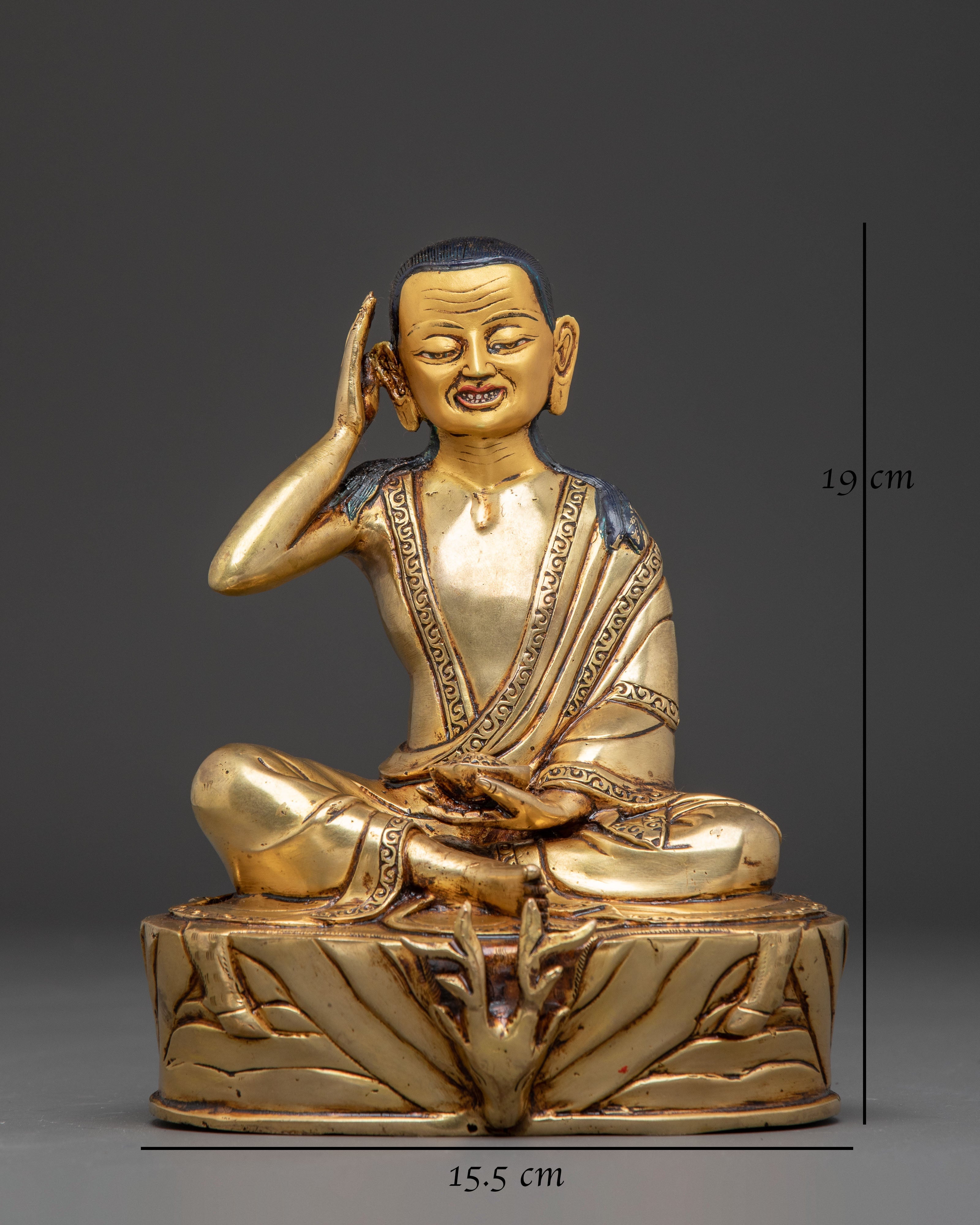 Sacred Golden Statue of Milarepa | Path to Enlightenment