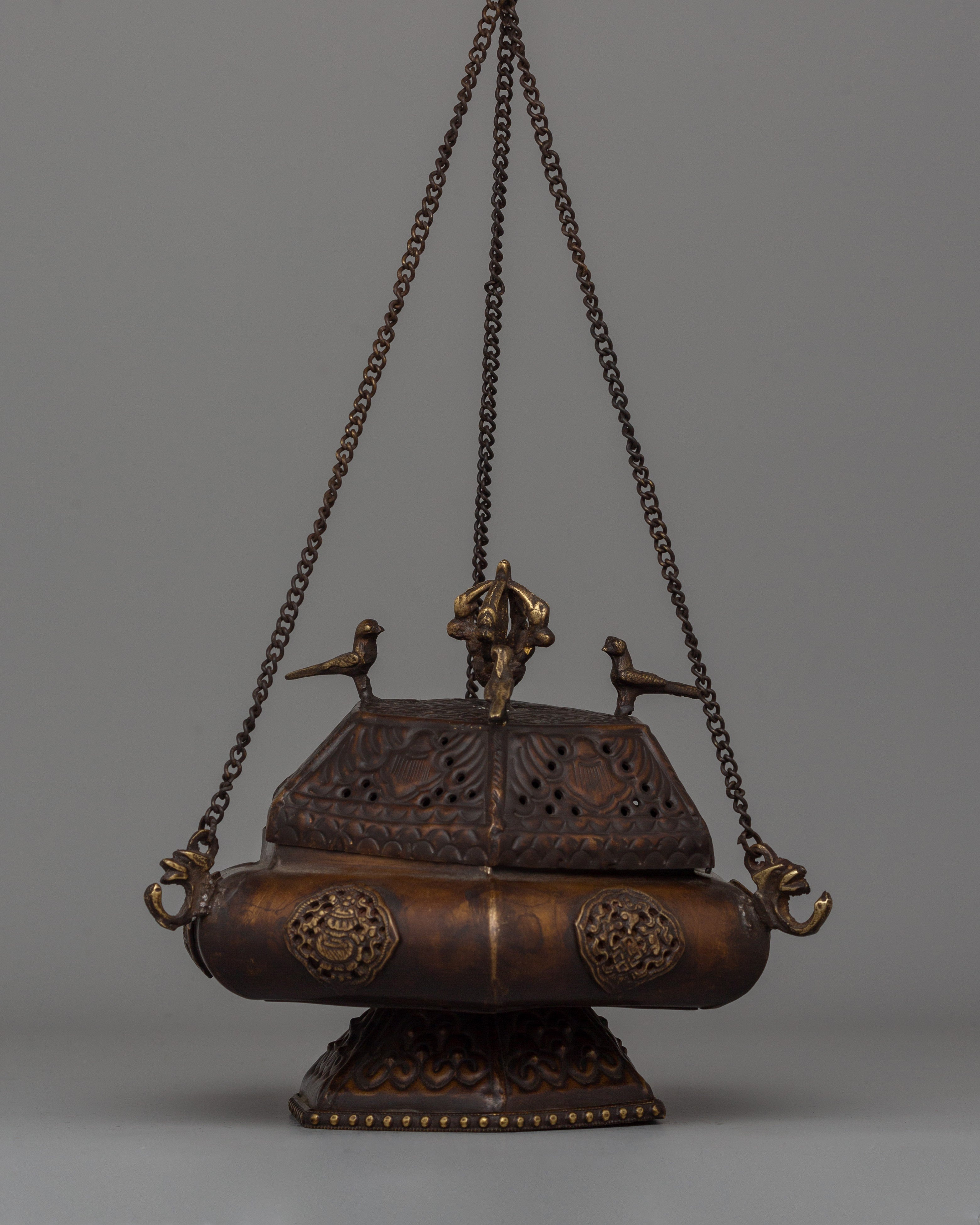 Hanging Brass Incense Burner | Sacred Tool for Relaxation and Spiritual Practices