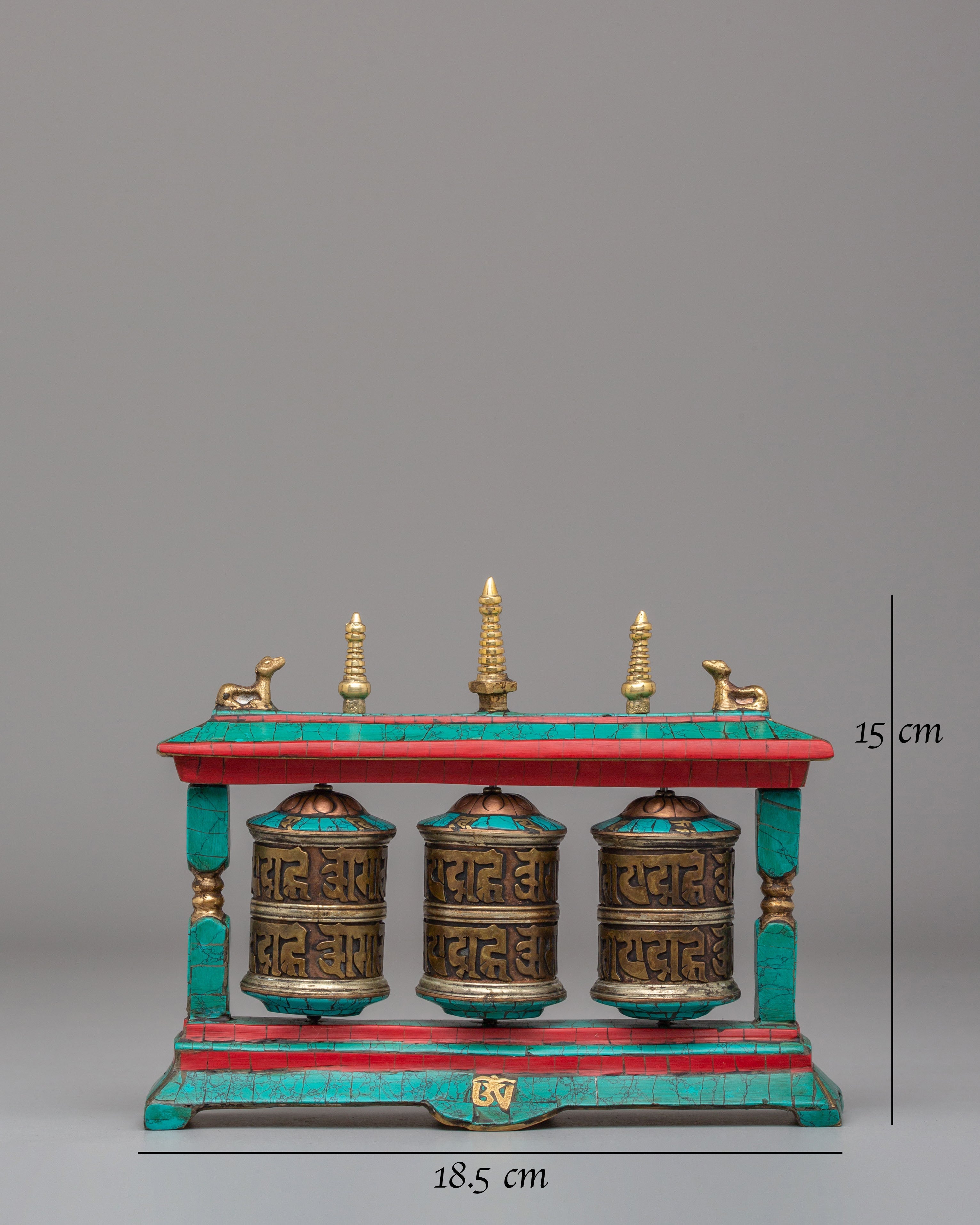 Brass Prayer Wheel for Buddhist Rituals | Tibetan Buddhist Decor
