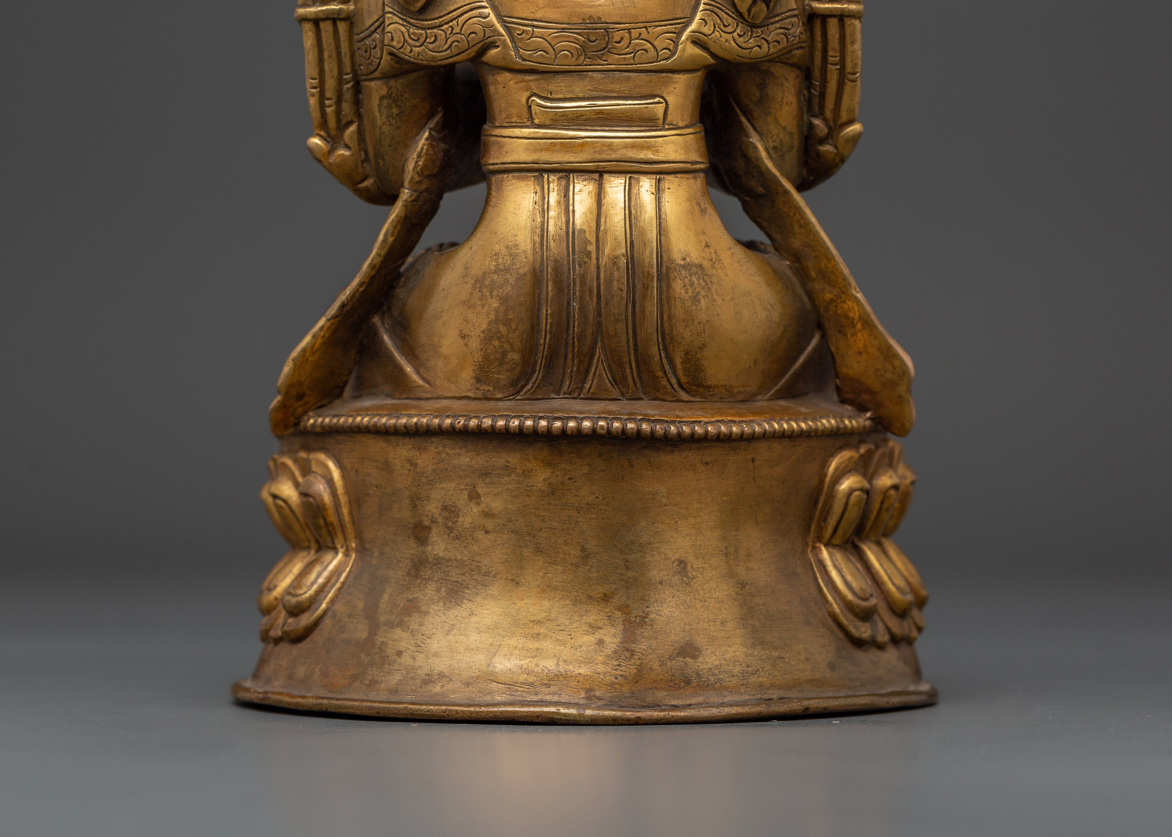 Gold Plated Buddhist Master | Altar Decor