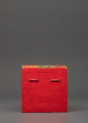 Tibetan box featuring a wrathful deity face | Altar Decor for Protection