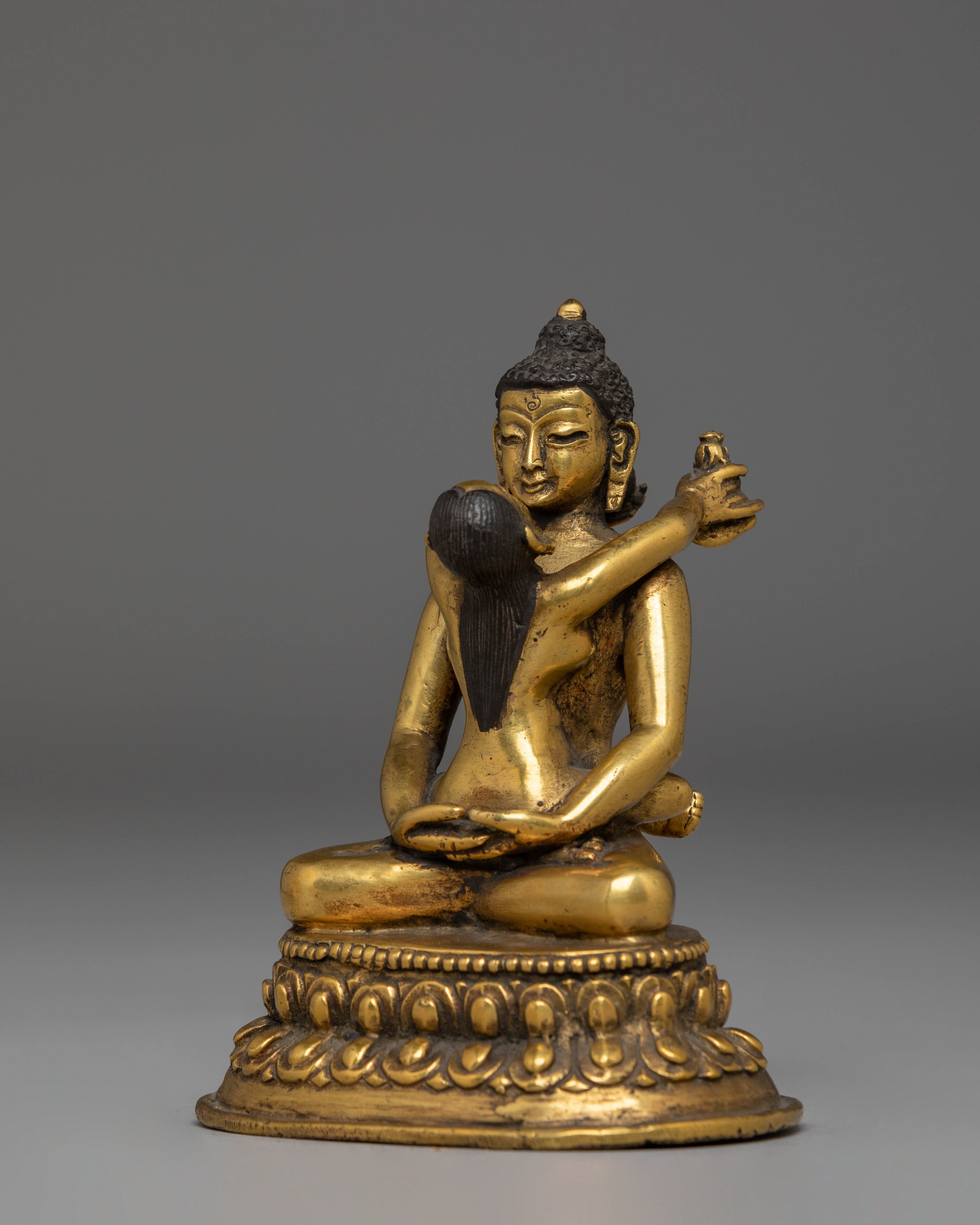 Samantabhadra with Samantabhadri Statue | Sacred Gold Plated Buddhist Art