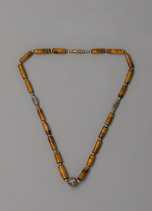 Handmade Necklace with White Metal Accents | Spiritual  Jewelry for Daily Wear