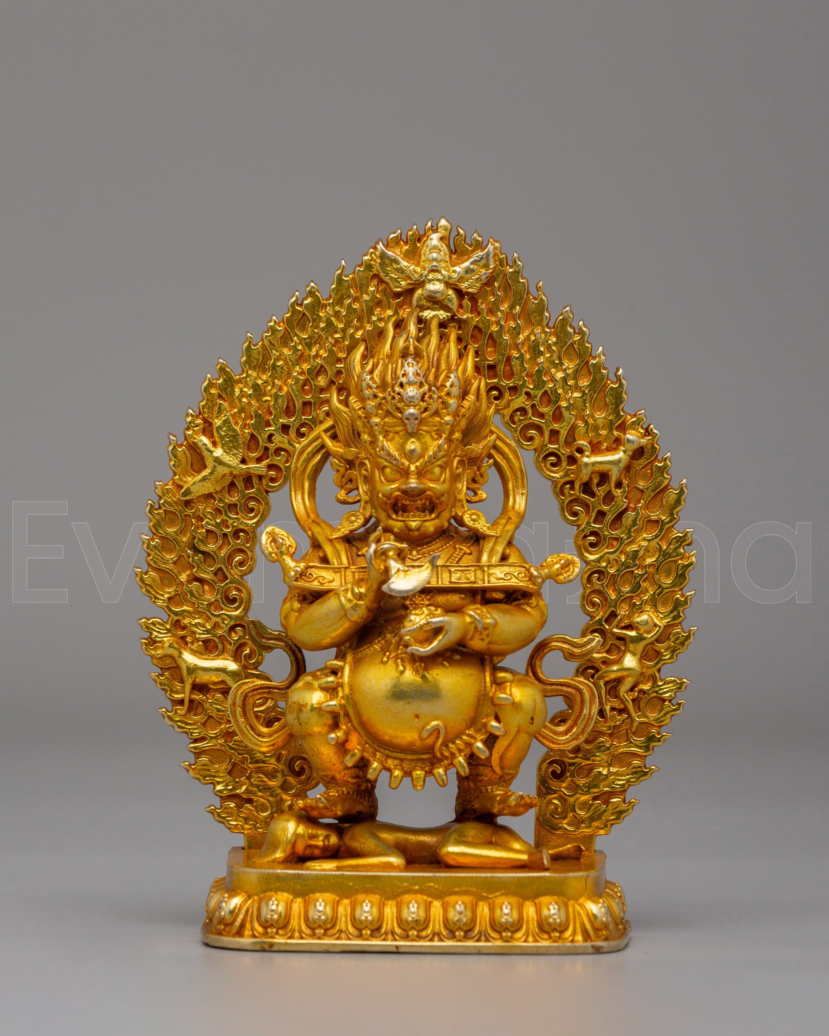 Buddhist Sakya Mahakala Deity Statue 