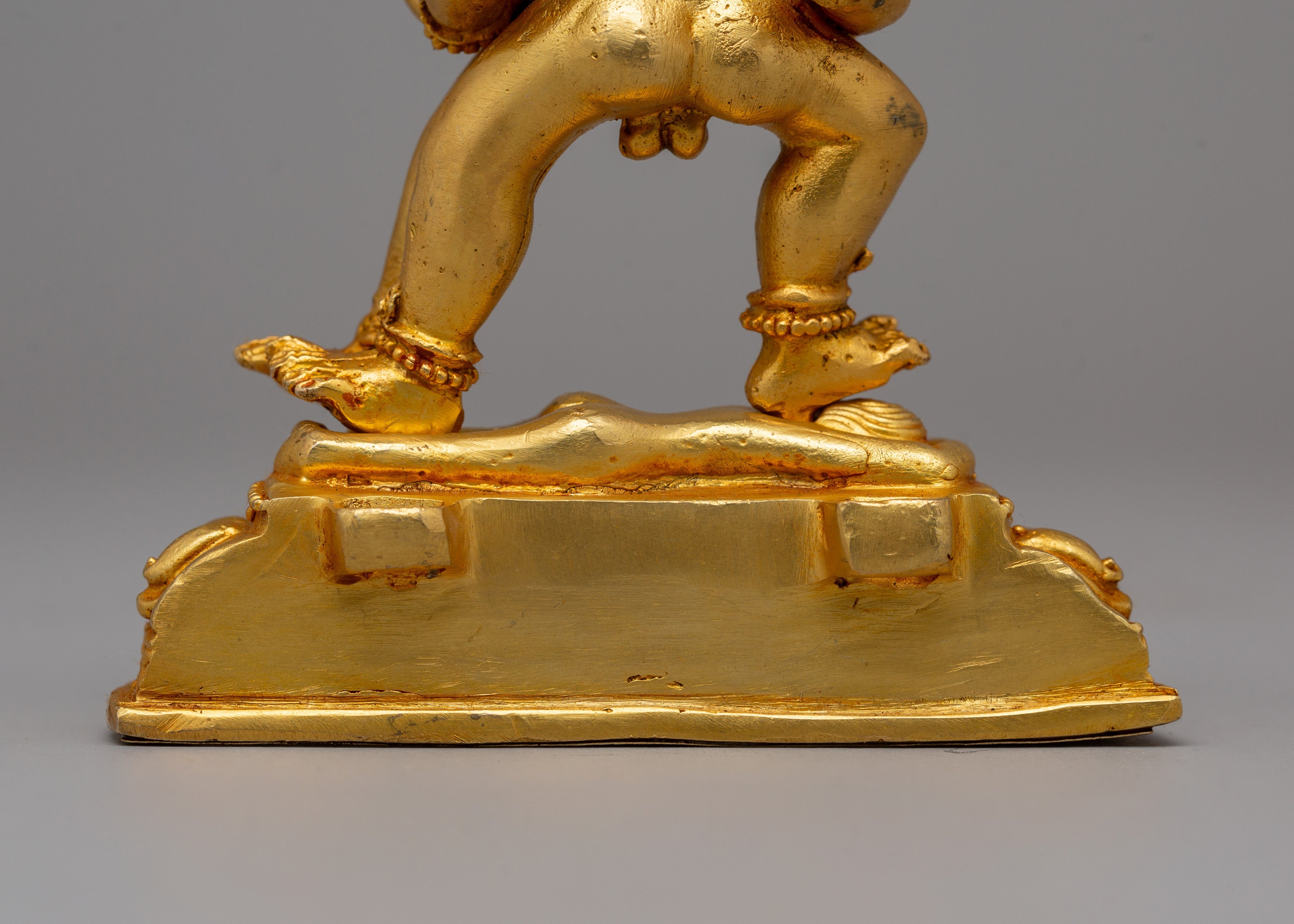 Black Dzambhala with Consort statue |  Buddhist Prosperity Sculpture