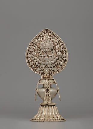 Buddhist Eight Auspicious Symbols in Electro Silver-Plated | Spiritual Blessings