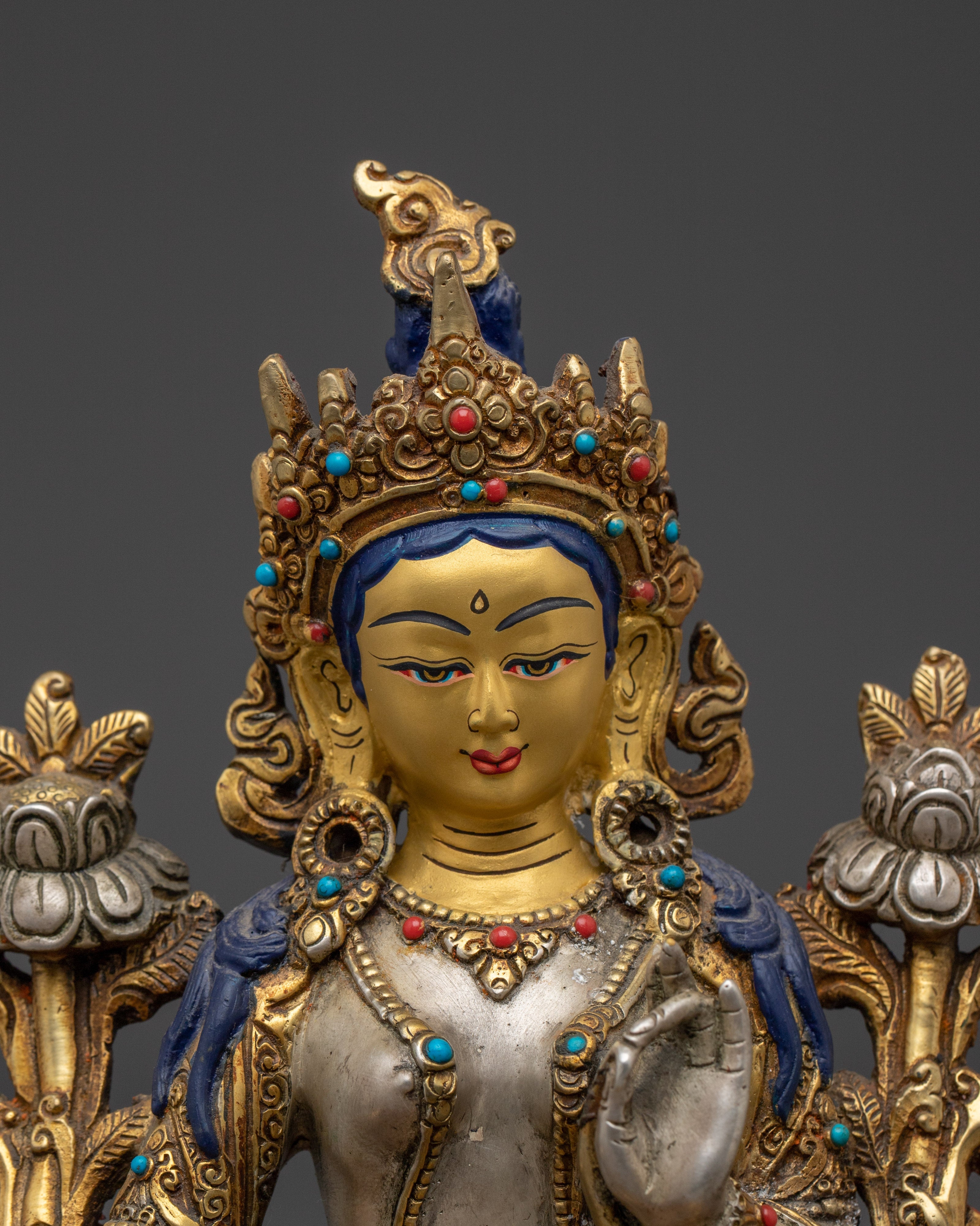 Green Tara Bodhisattva Handmade Statue | Himalayan Shyama Tara Artwork