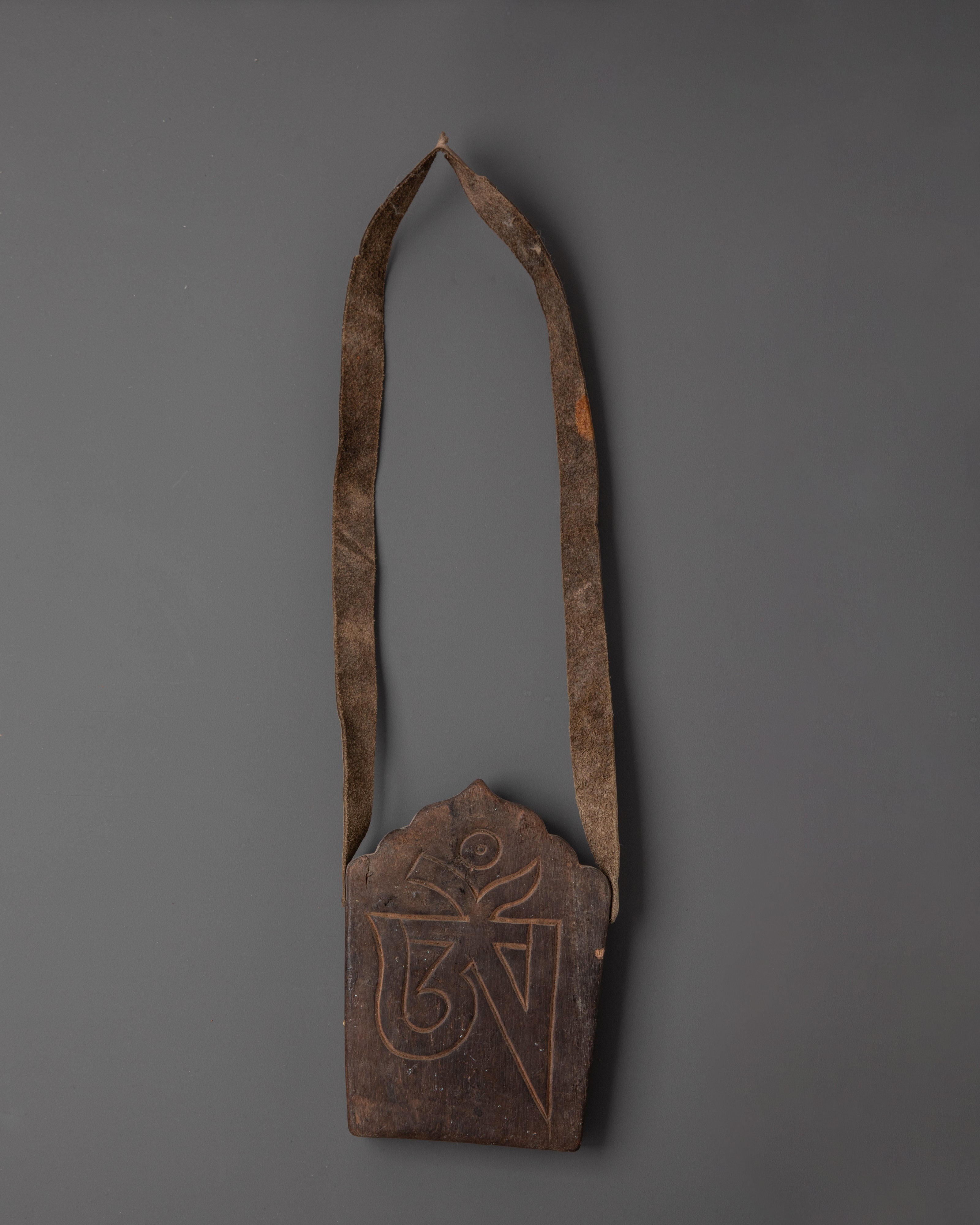 Handcrafted Tibetan Wood Ghau Box with Gold-Plated, Copper
