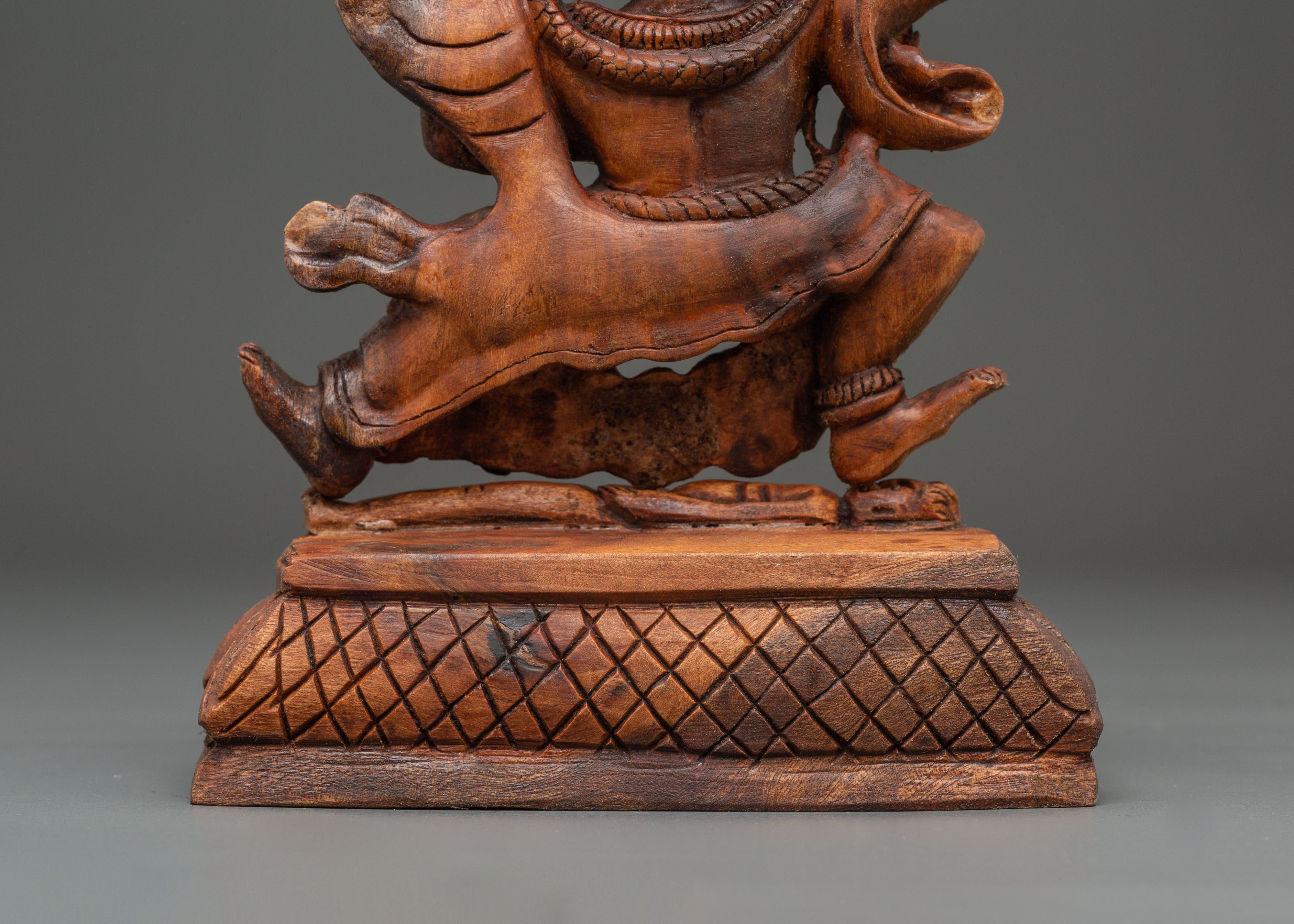 Mahakala Bernakchen Enlightened Protector Statue | Wrathful Deity Mahakala Artwork