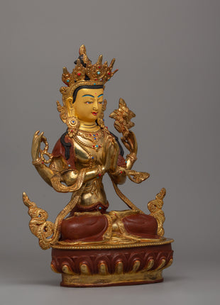 Chenresig Bodhisattva of Compassion Statue | Buddhism Figurine for Meditation
