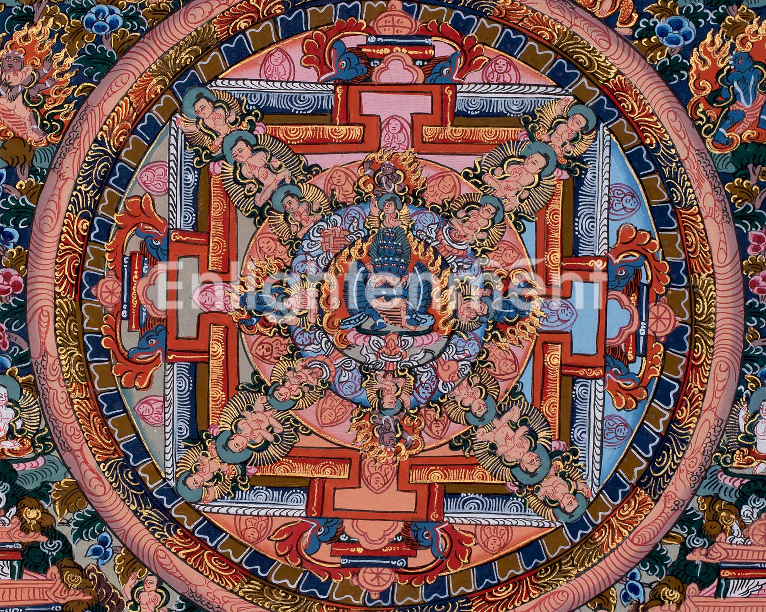 Vintage Mandala of Hevajra | Mandala Thangka